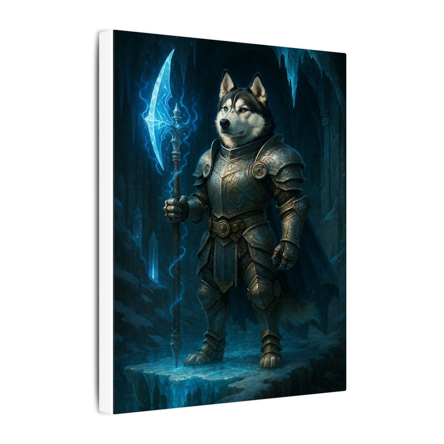 Frozen Warrior-Fantasy Dog Portraits - Fantasy Dog Portraits