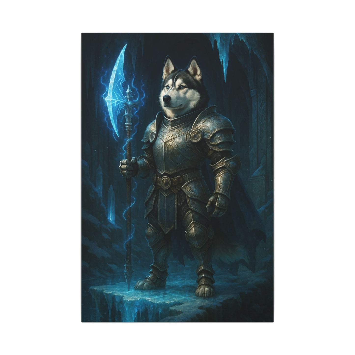 Frozen Warrior-Fantasy Dog Portraits - Fantasy Dog Portraits