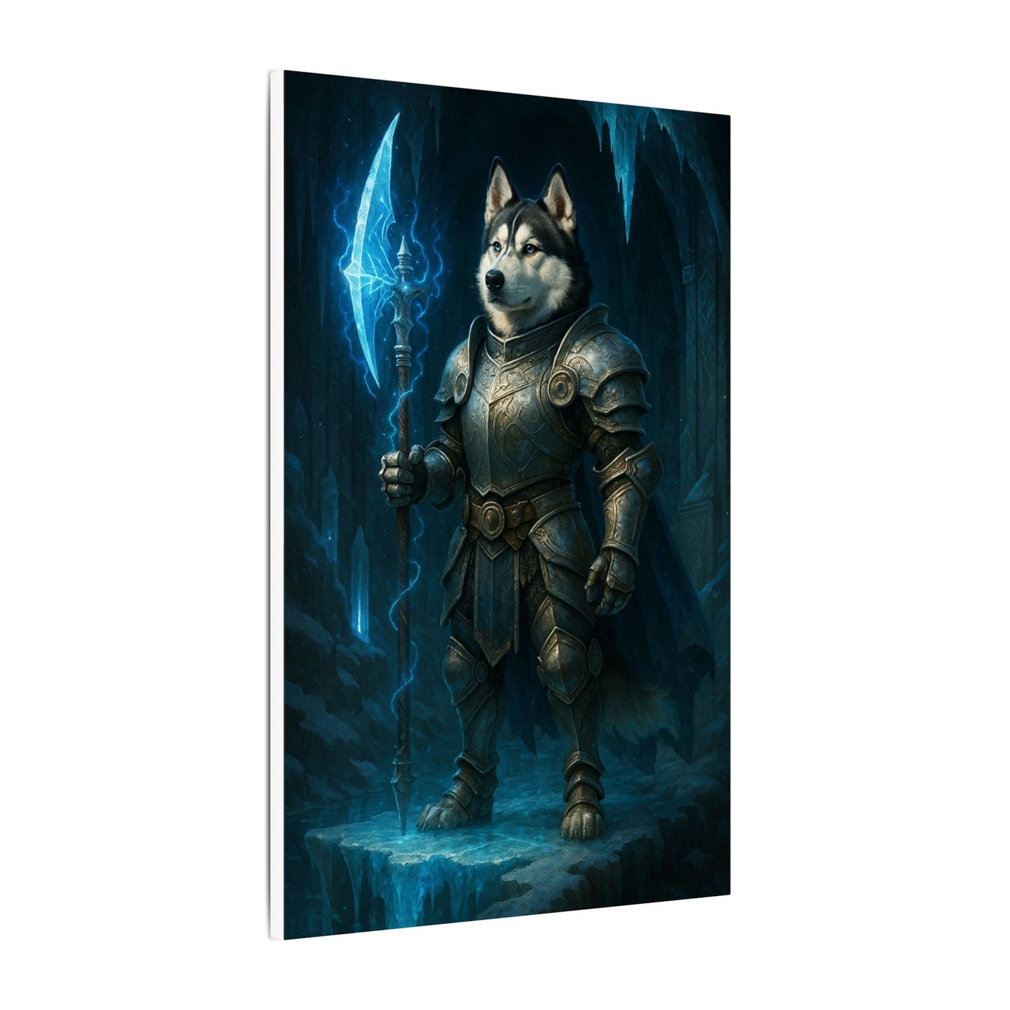 Frozen Warrior-Fantasy Dog Portraits - Fantasy Dog Portraits