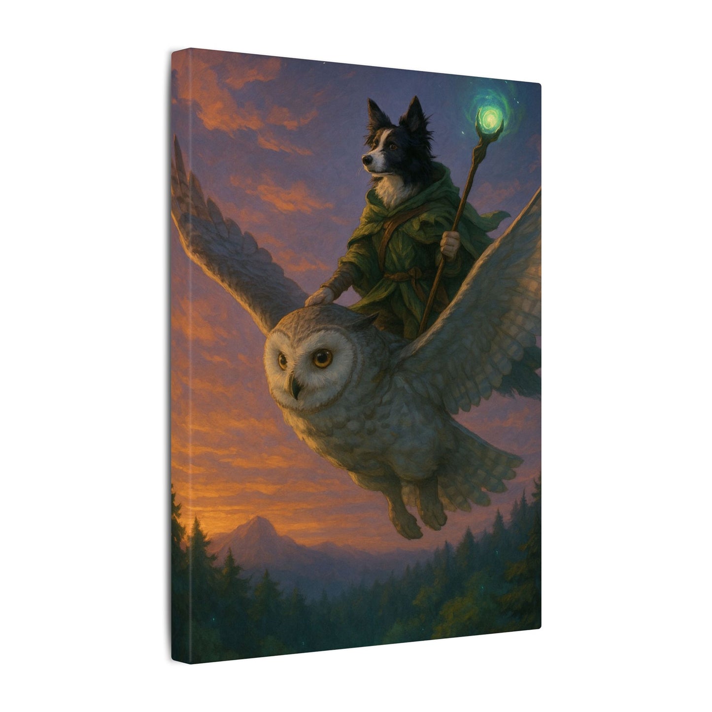 Twilight Wizard's Journey-Fantasy Dog Portraits - Fantasy Dog Portraits