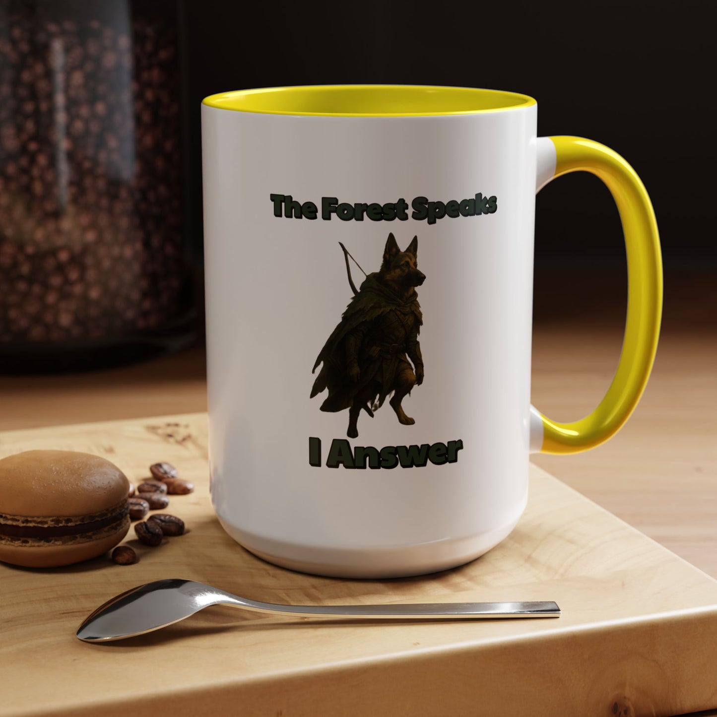Mug - Ancient Forest Ranger Dog Coffee Mug 11, 15oz - Fantasy Dog Portraits