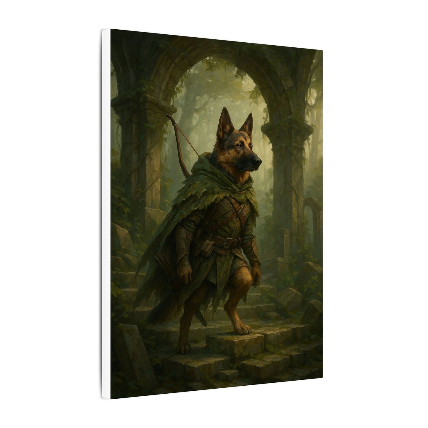 Guardian of the Mossy Arch-Fantasy Dog Portraits - Fantasy Dog Portraits