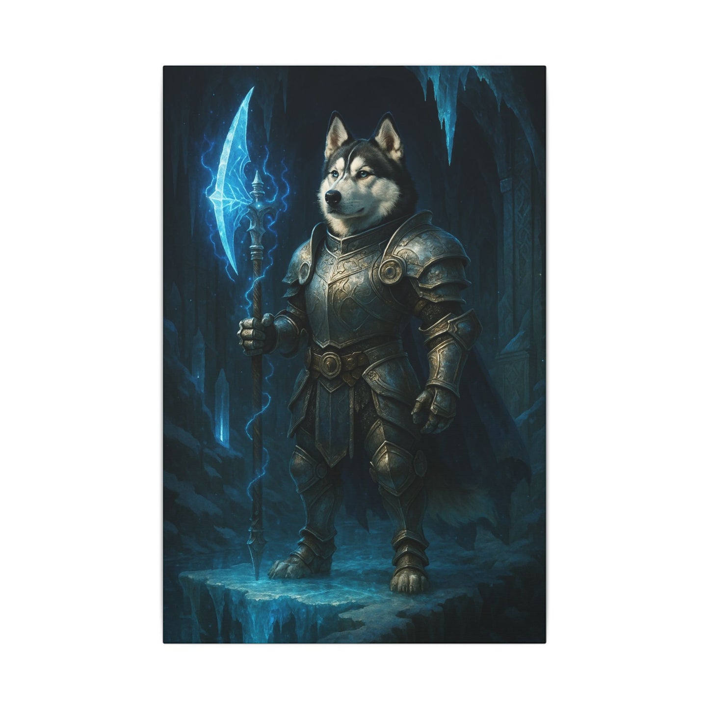 Frozen Warrior-Fantasy Dog Portraits - Fantasy Dog Portraits