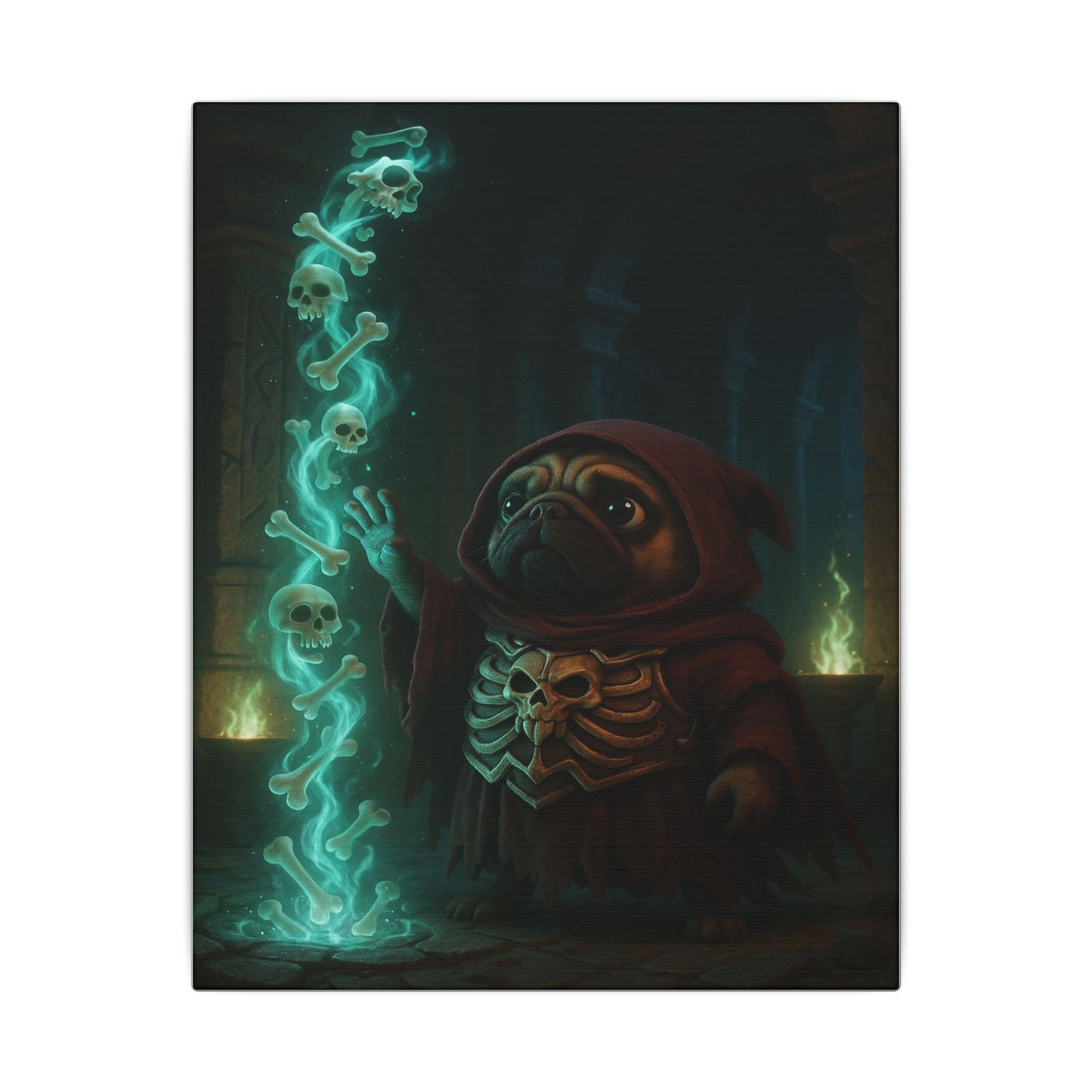 Pug Wizard's Arcane Realm-Fantasy Dog Portraits - Fantasy Dog Portraits