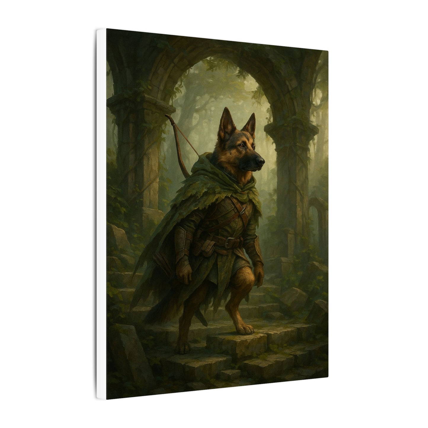 Guardian of the Mossy Arch-Fantasy Dog Portraits - Fantasy Dog Portraits