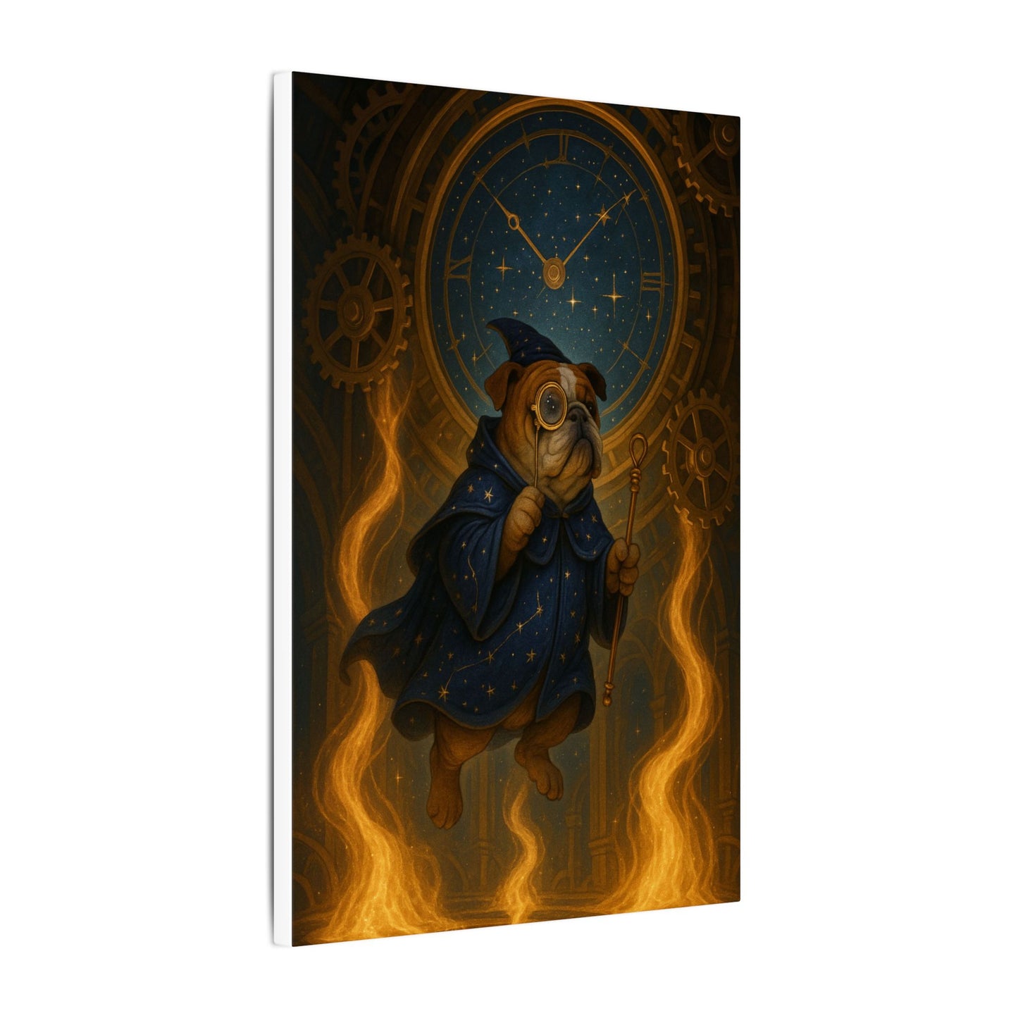 Arcane Pug of the Celestial Clockwork-Fantasy Dog Portraits - Fantasy Dog Portraits