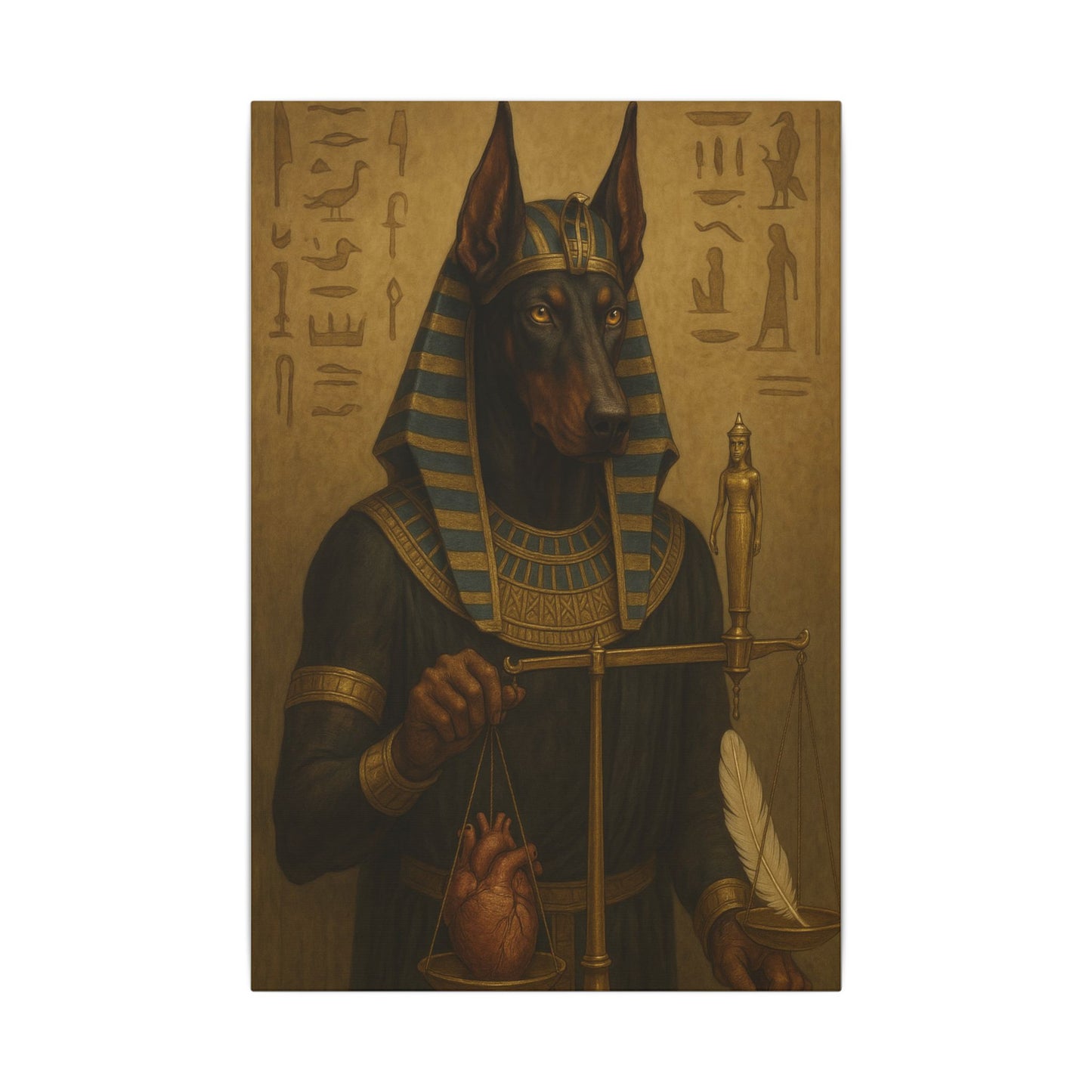 Anubis: Scales of Eternal Judgment-Fantasy Dog Portraits - Fantasy Dog Portraits