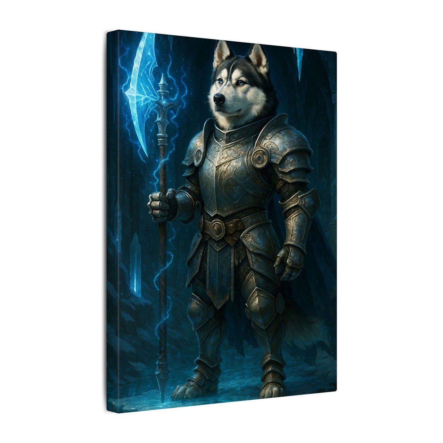 Frozen Warrior-Fantasy Dog Portraits - Fantasy Dog Portraits