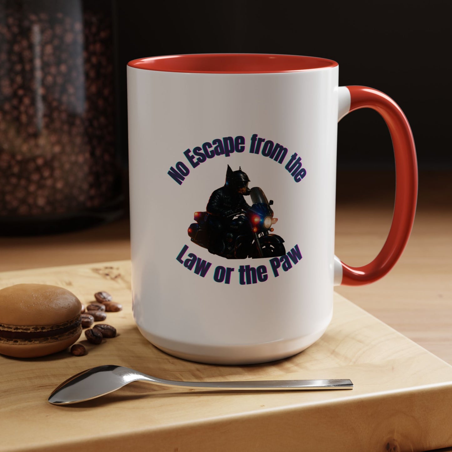 motorcycle cop Mug-Fantasy Dog Portraits - Fantasy Dog Portraits