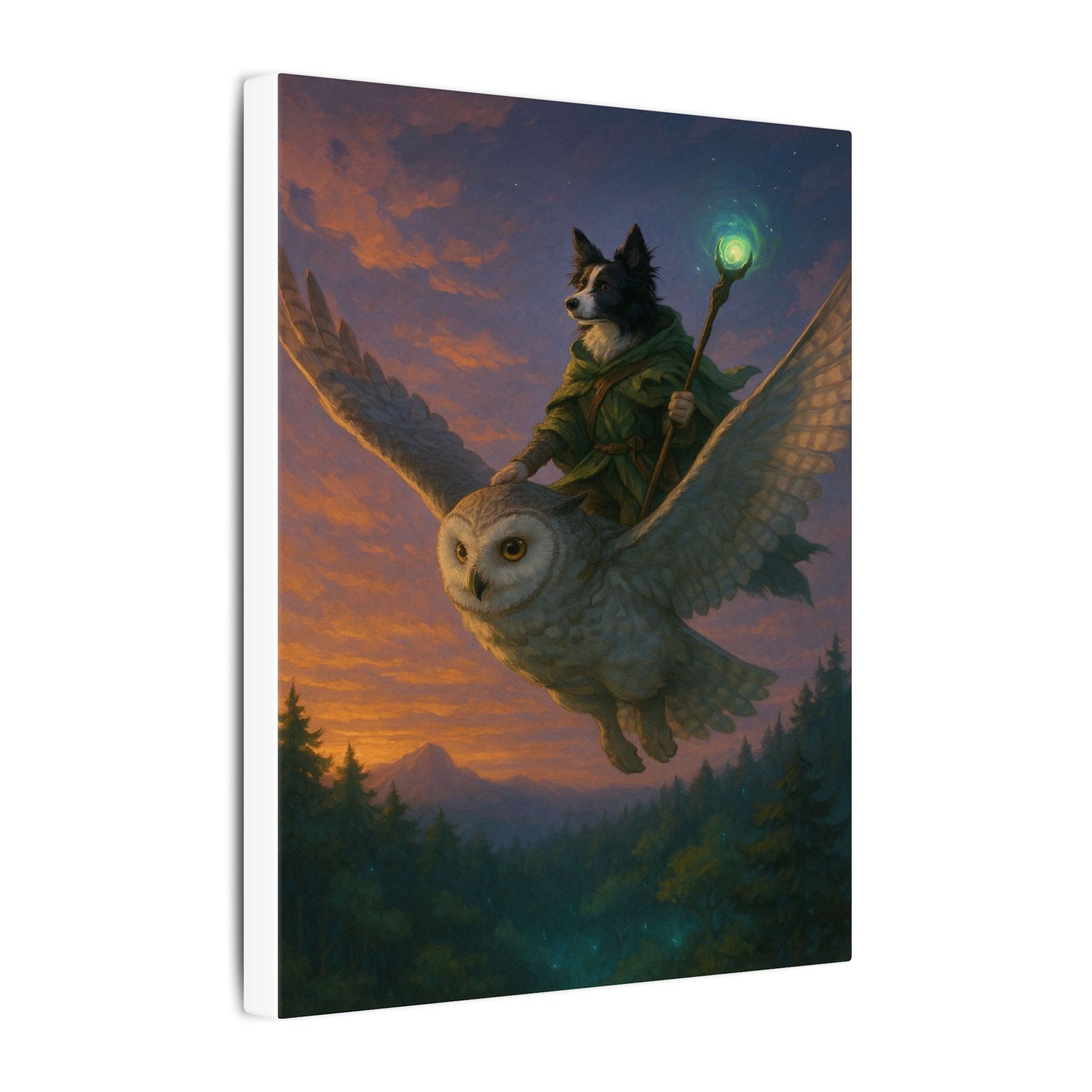 Twilight Wizard's Journey-Fantasy Dog Portraits - Fantasy Dog Portraits