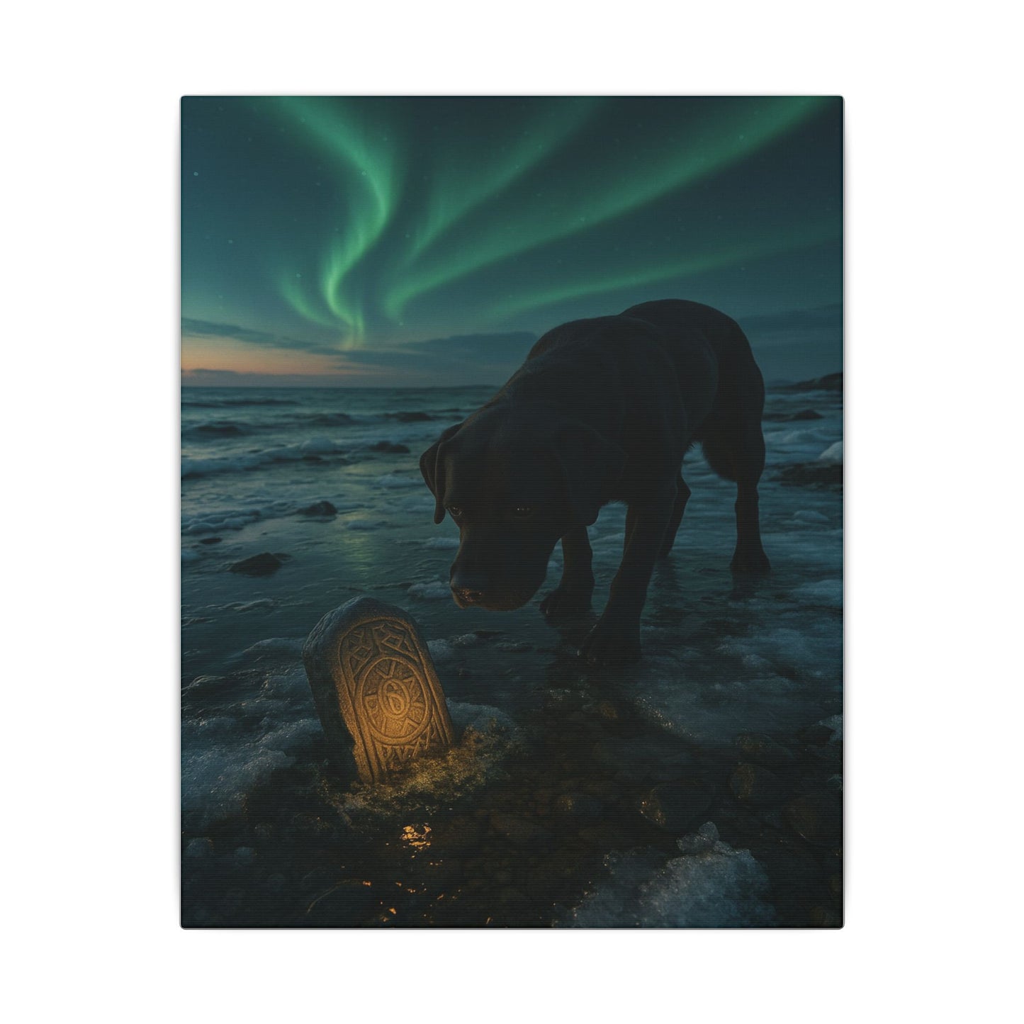 Whispers of the Northern Lights-Fantasy Dog Portraits - Fantasy Dog Portraits