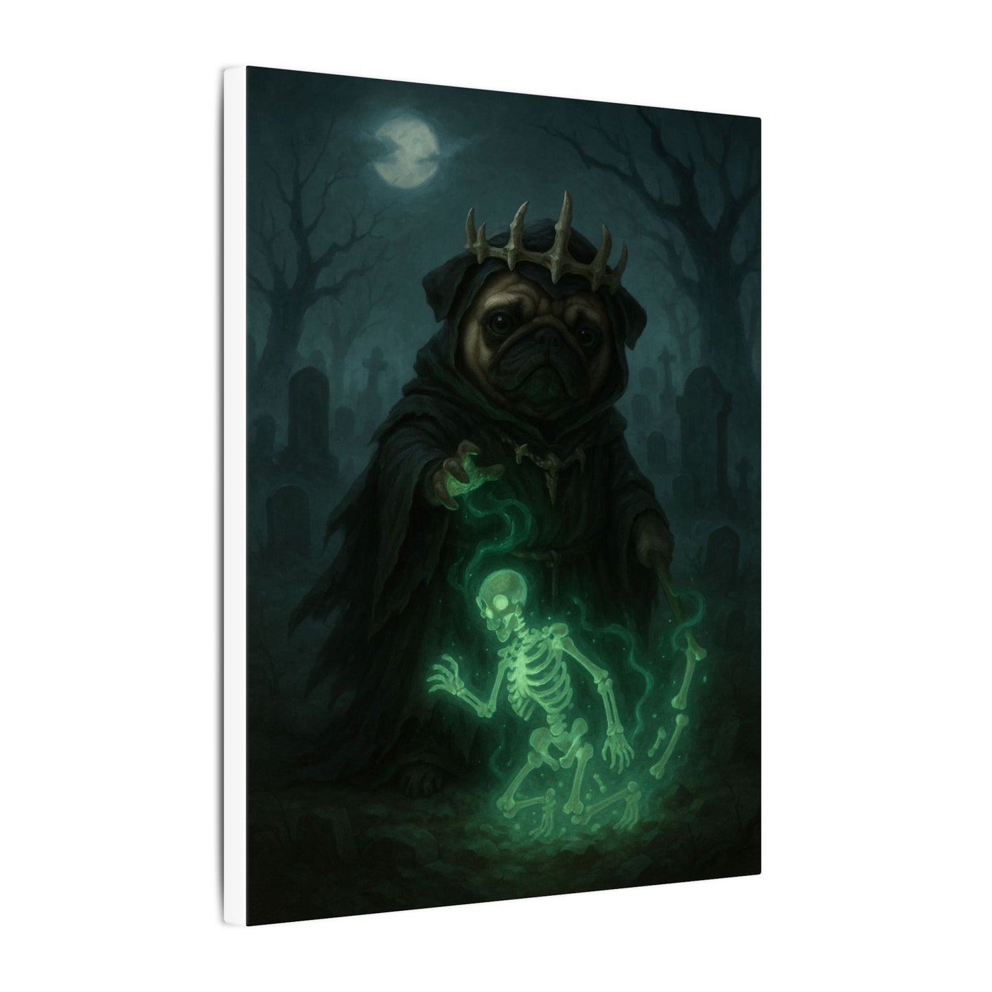 Pug of Shadows-Fantasy Dog Portraits - Fantasy Dog Portraits