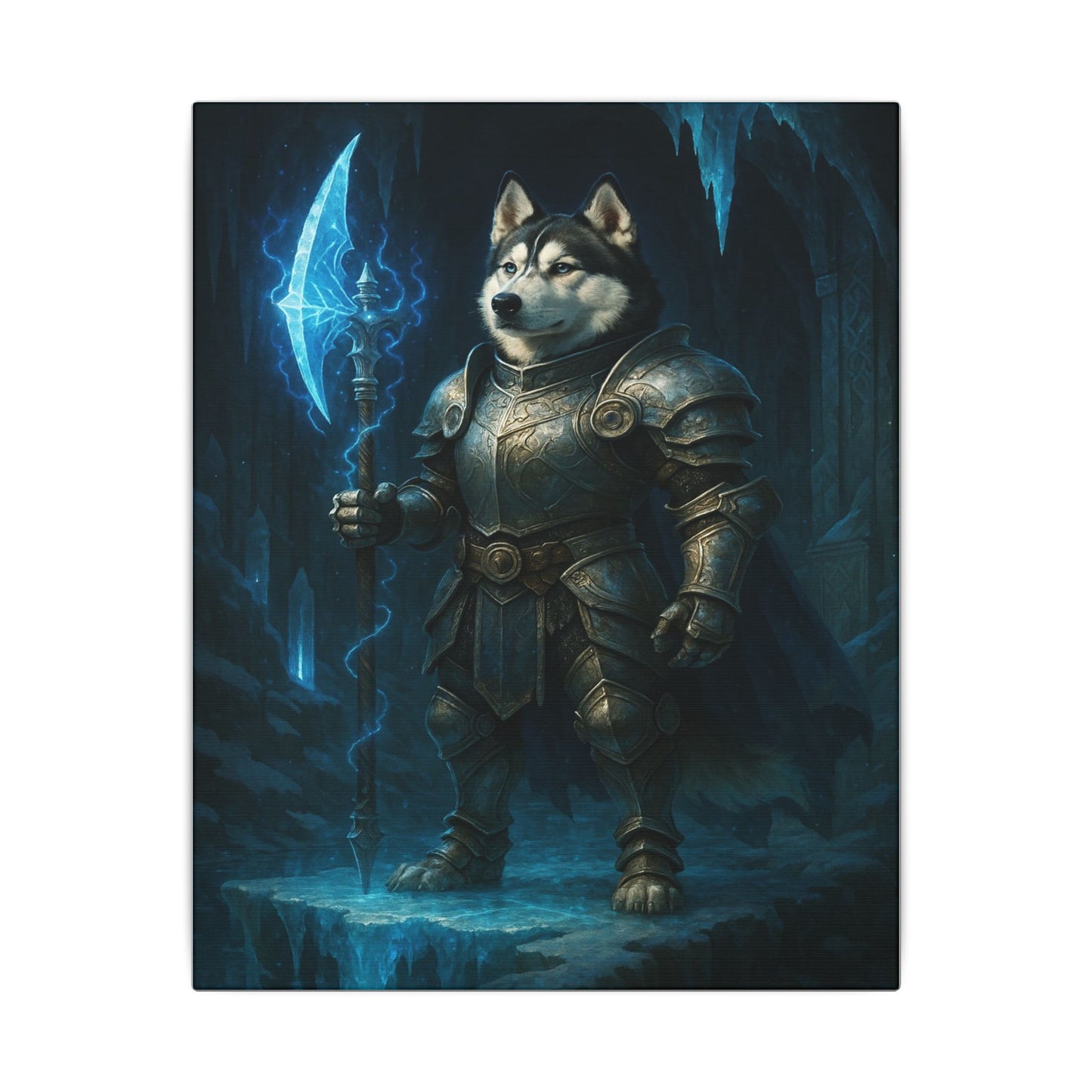 Frozen Warrior-Fantasy Dog Portraits - Fantasy Dog Portraits