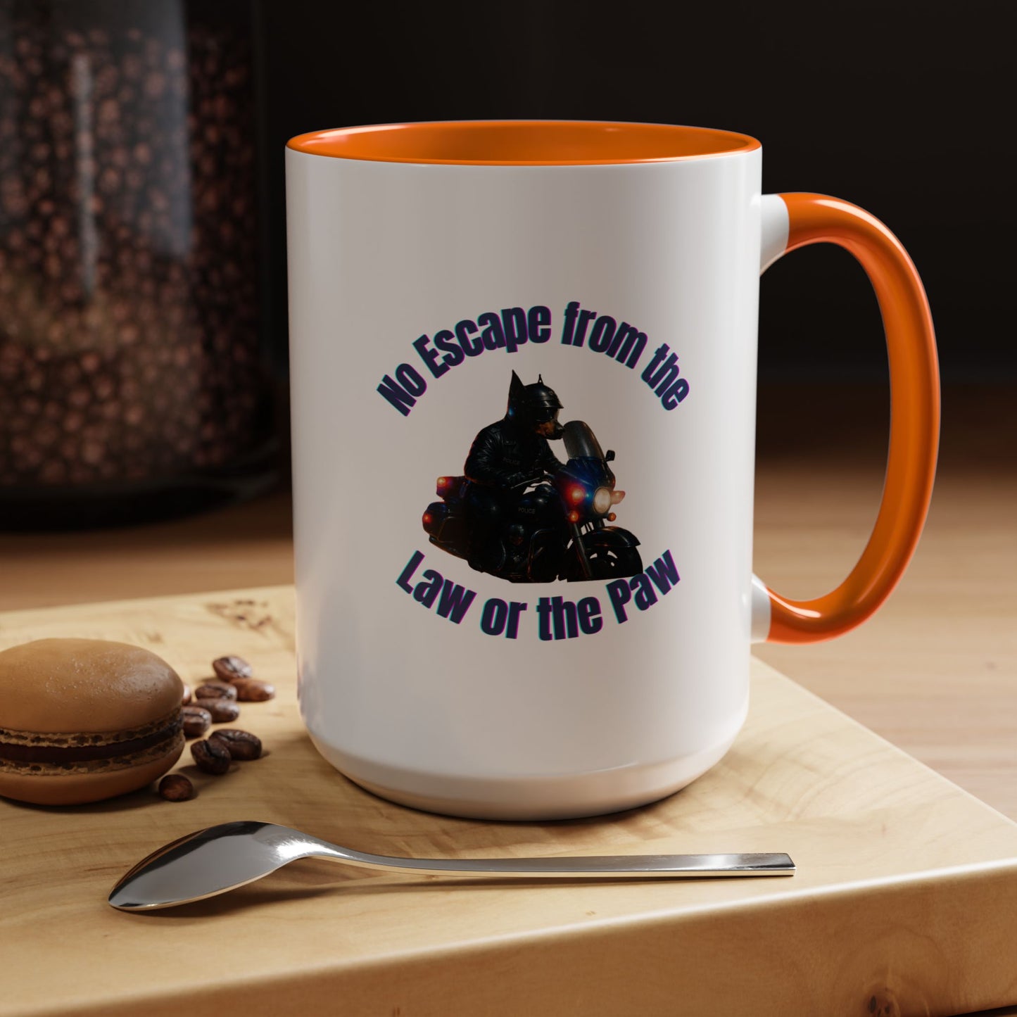motorcycle cop Mug-Fantasy Dog Portraits - Fantasy Dog Portraits