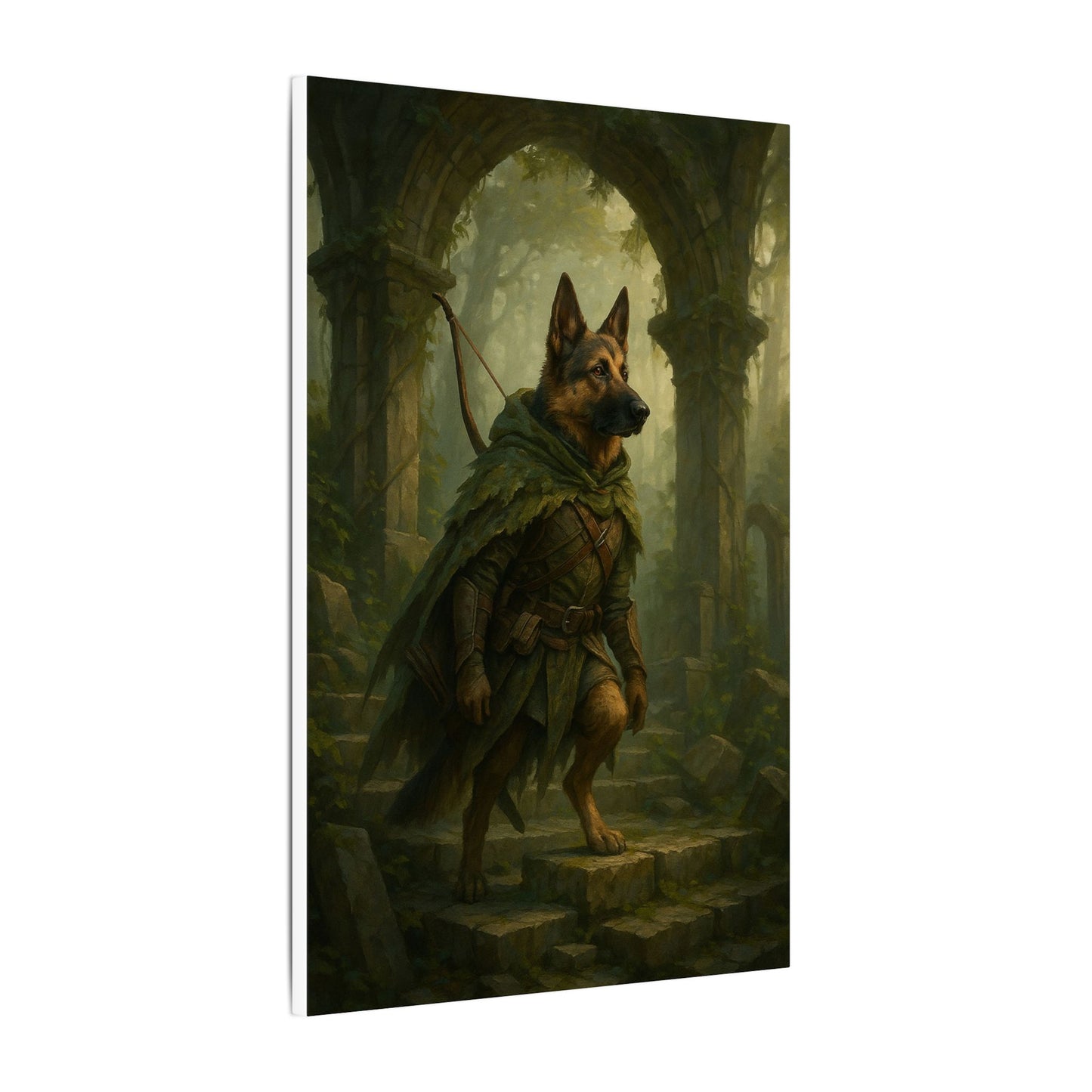 Guardian of the Mossy Arch-Fantasy Dog Portraits - Fantasy Dog Portraits