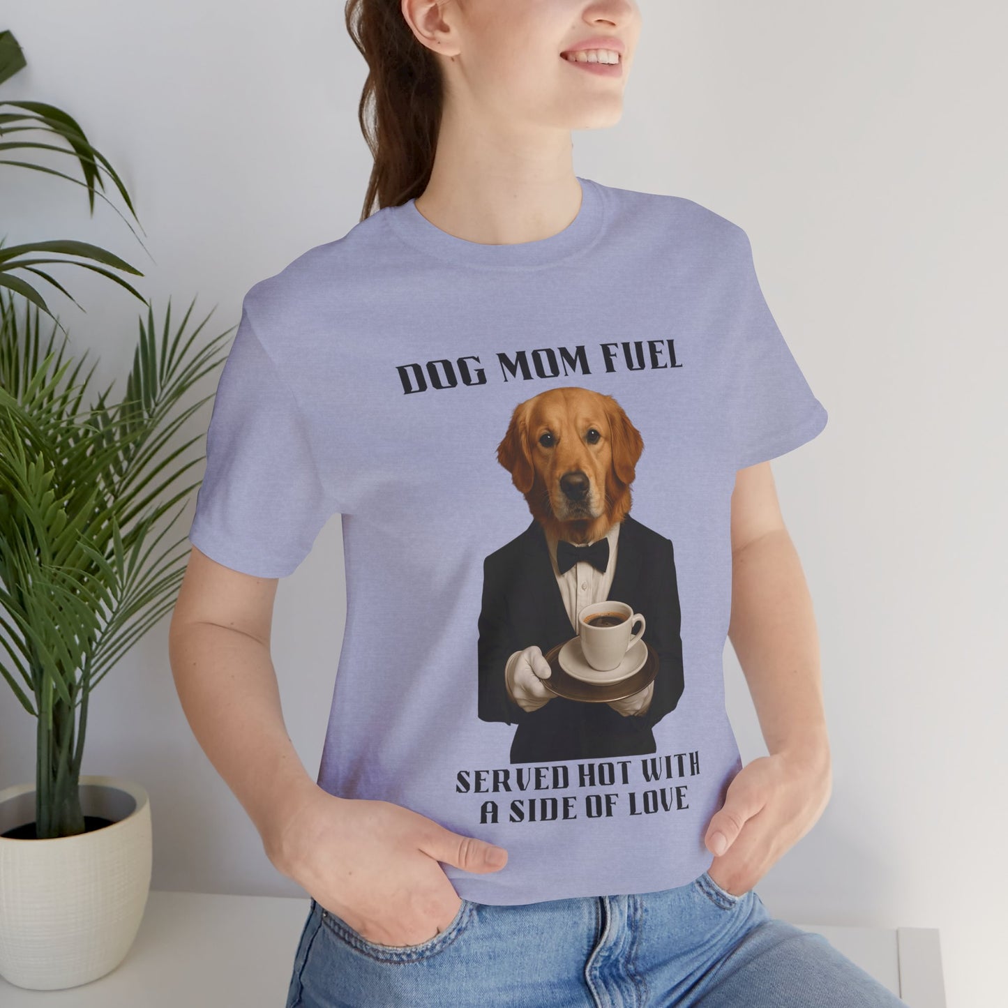 Unisex Funny Dog Mom Tee - Dog Mom Fuel Unisex Jersey Short Sleeve Shirt, Gift for Dog Lovers, Pet Owner Apparel, Birthday Present, Casual Wear