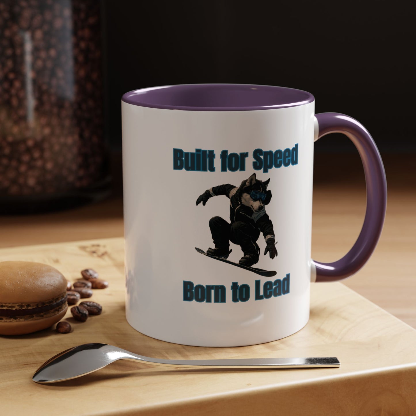 Mug - Dog on Snowboard Coffee Mug (11, 15oz) - Fantasy Dog Portraits