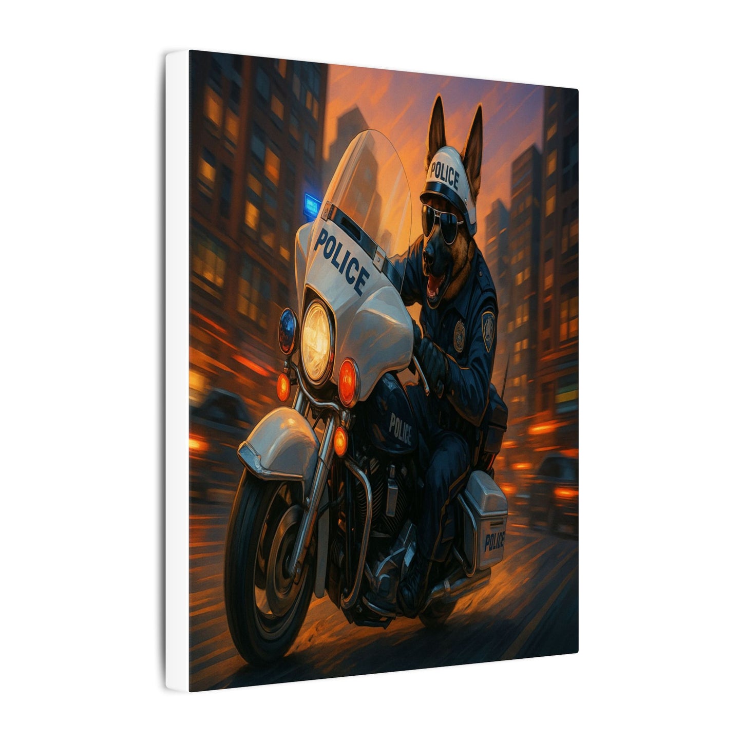 Canine Cop on Cruise-Fantasy Dog Portraits - Fantasy Dog Portraits