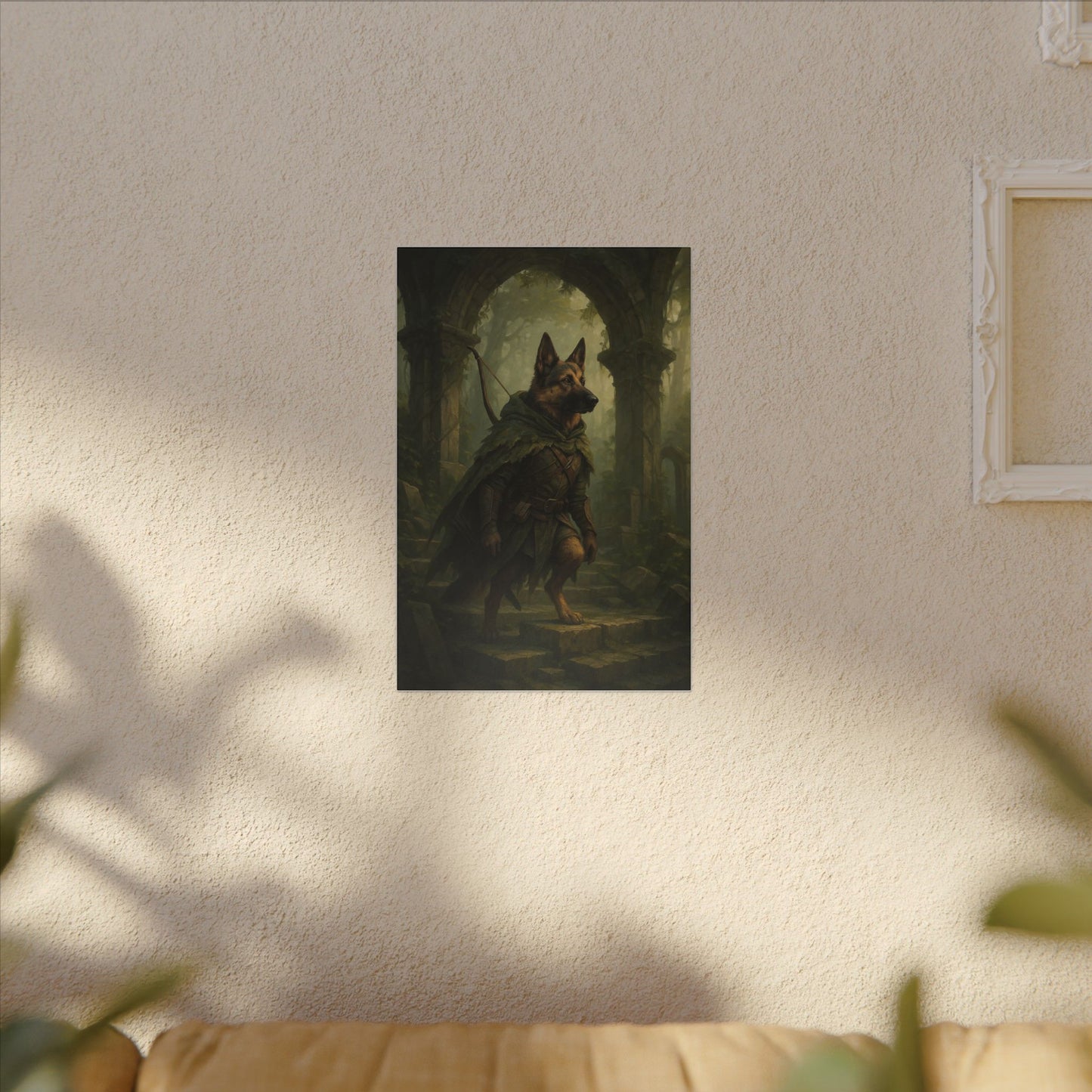 Guardian of the Mossy Arch-Fantasy Dog Portraits - Fantasy Dog Portraits