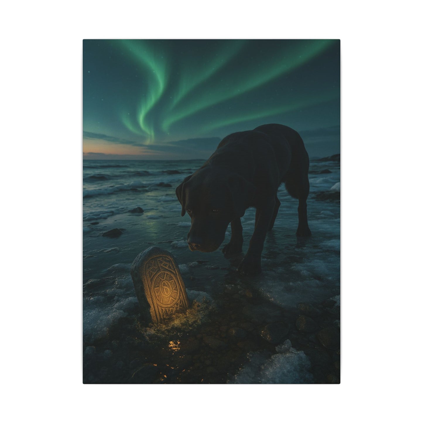 Whispers of the Northern Lights-Fantasy Dog Portraits - Fantasy Dog Portraits