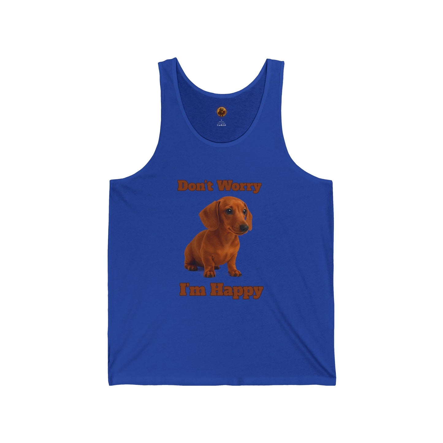 Don't Worry Unisex Jersey Tank - Fantasy Dog Portraits