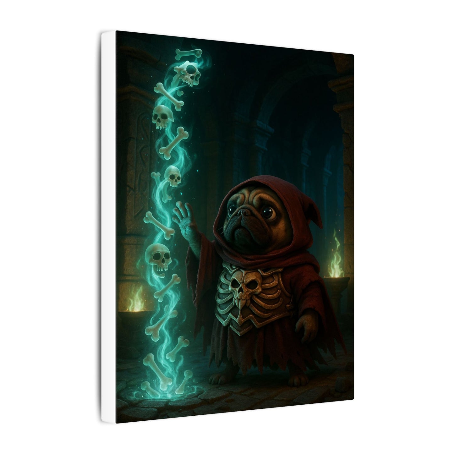 Pug Wizard's Arcane Realm-Fantasy Dog Portraits - Fantasy Dog Portraits
