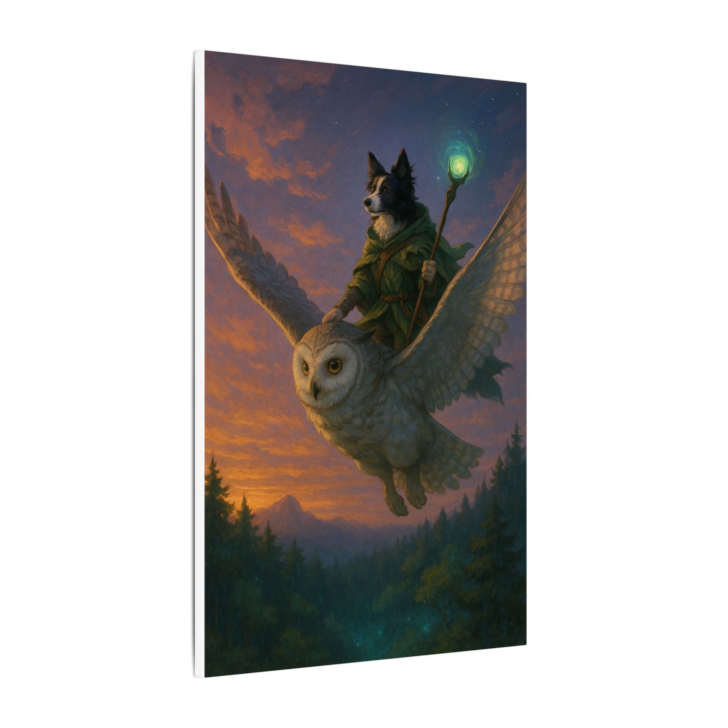 Twilight Wizard's Journey-Fantasy Dog Portraits - Fantasy Dog Portraits