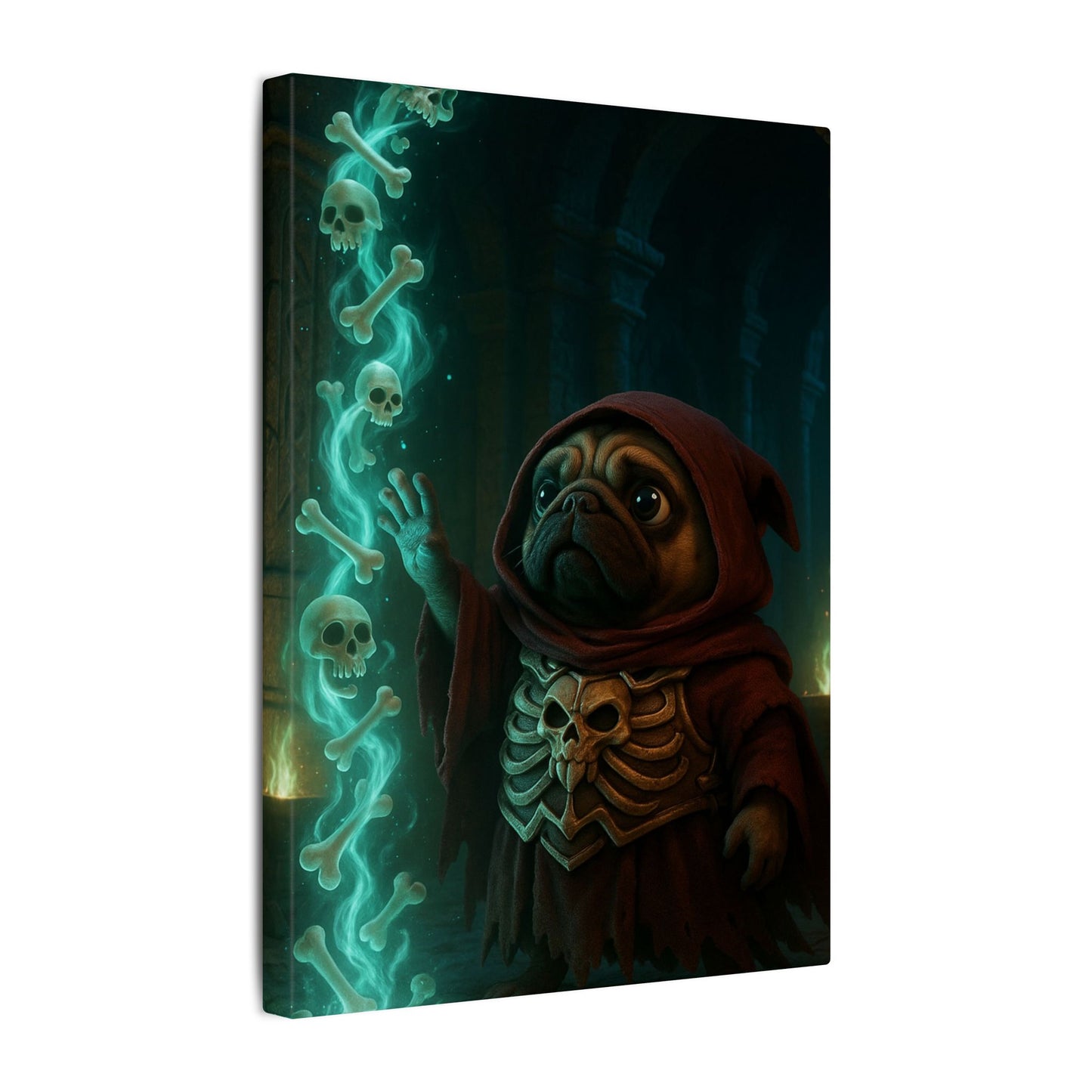 Pug Wizard's Arcane Realm-Fantasy Dog Portraits - Fantasy Dog Portraits