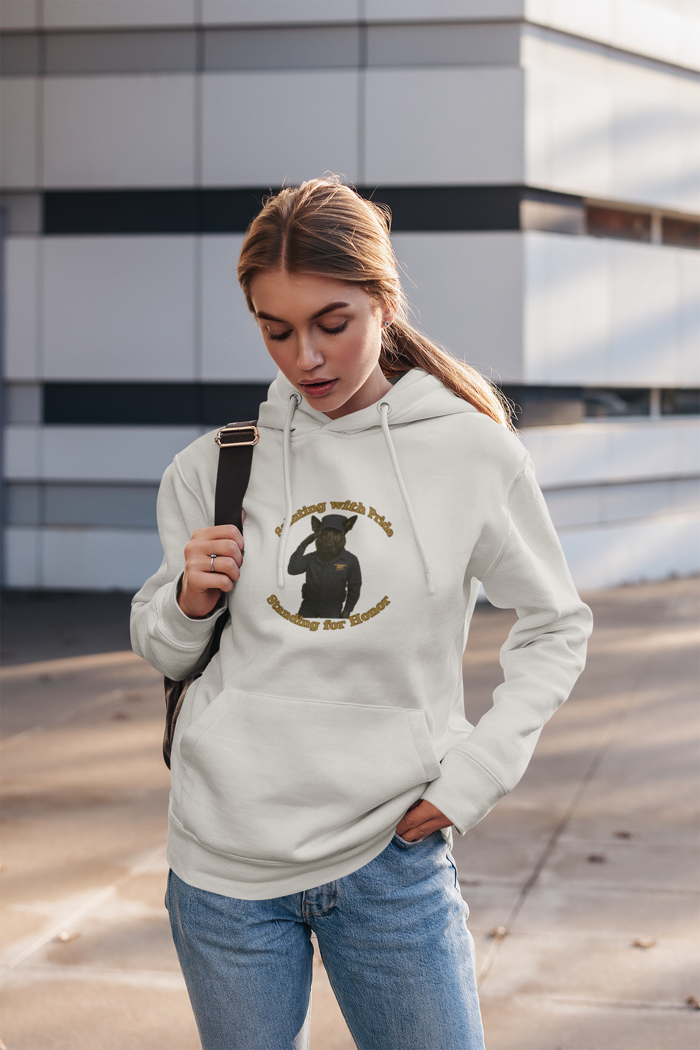 Military Dogs Cozy Graphic Hoodie with Fun Design, Unisex Sweatshirt for Everyday Wear, Gift for Friends, Casual Outfit, Comfortable Style, Winter Apparel - Fantasy Dog Portraits