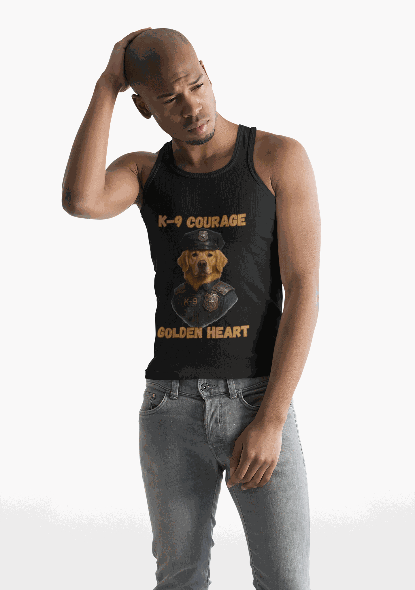 K-9 Courage Unisex Jersey Tank Top, Pet Lover Gift, Dog Theme Apparel, Dog Lover Shirt, Summer Fashion, Animal Rescue Support - Fantasy Dog Portraits
