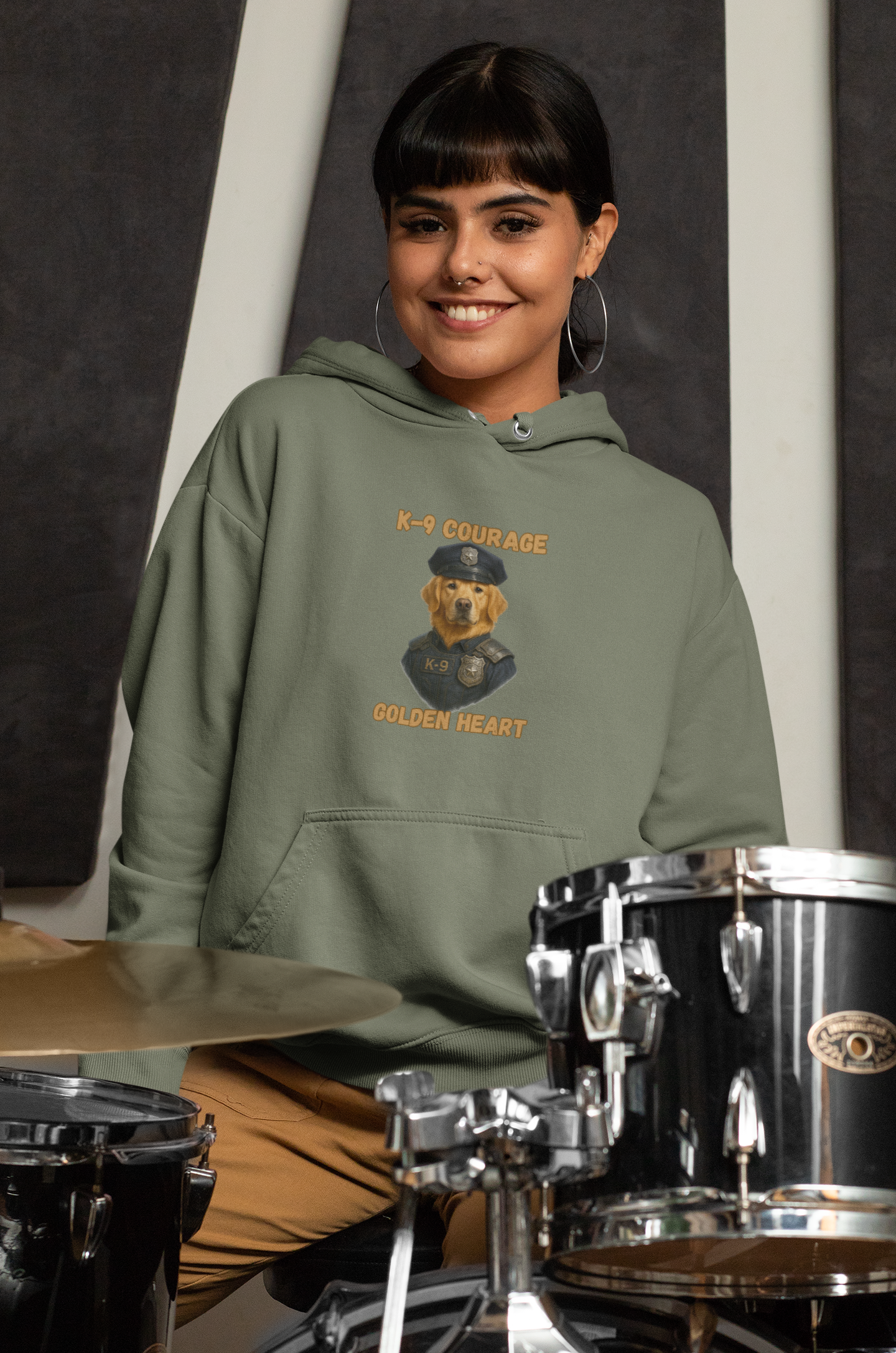 Courage & Heart Hoodie - Unisex Heavy Blend, Cozy Sweatshirt, Gift for Friends, Motivational Apparel, Casual Wear - Fantasy Dog Portraits