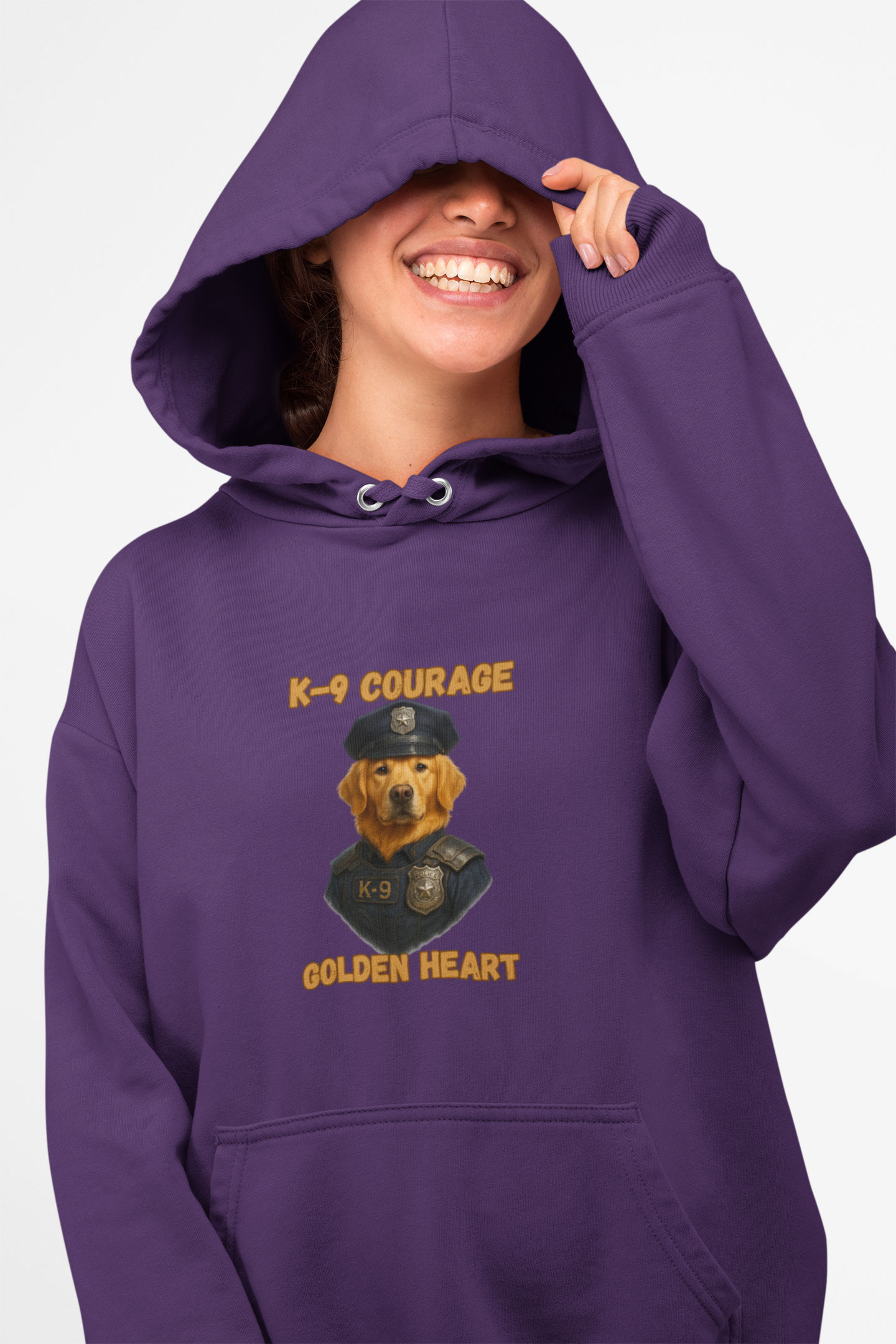 Courage & Heart Hoodie - Unisex Heavy Blend, Cozy Sweatshirt, Gift for Friends, Motivational Apparel, Casual Wear - Fantasy Dog Portraits