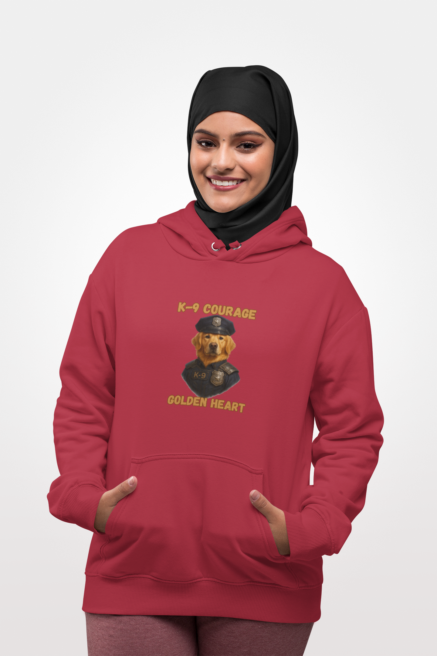 Courage & Heart Hoodie - Unisex Heavy Blend, Cozy Sweatshirt, Gift for Friends, Motivational Apparel, Casual Wear - Fantasy Dog Portraits