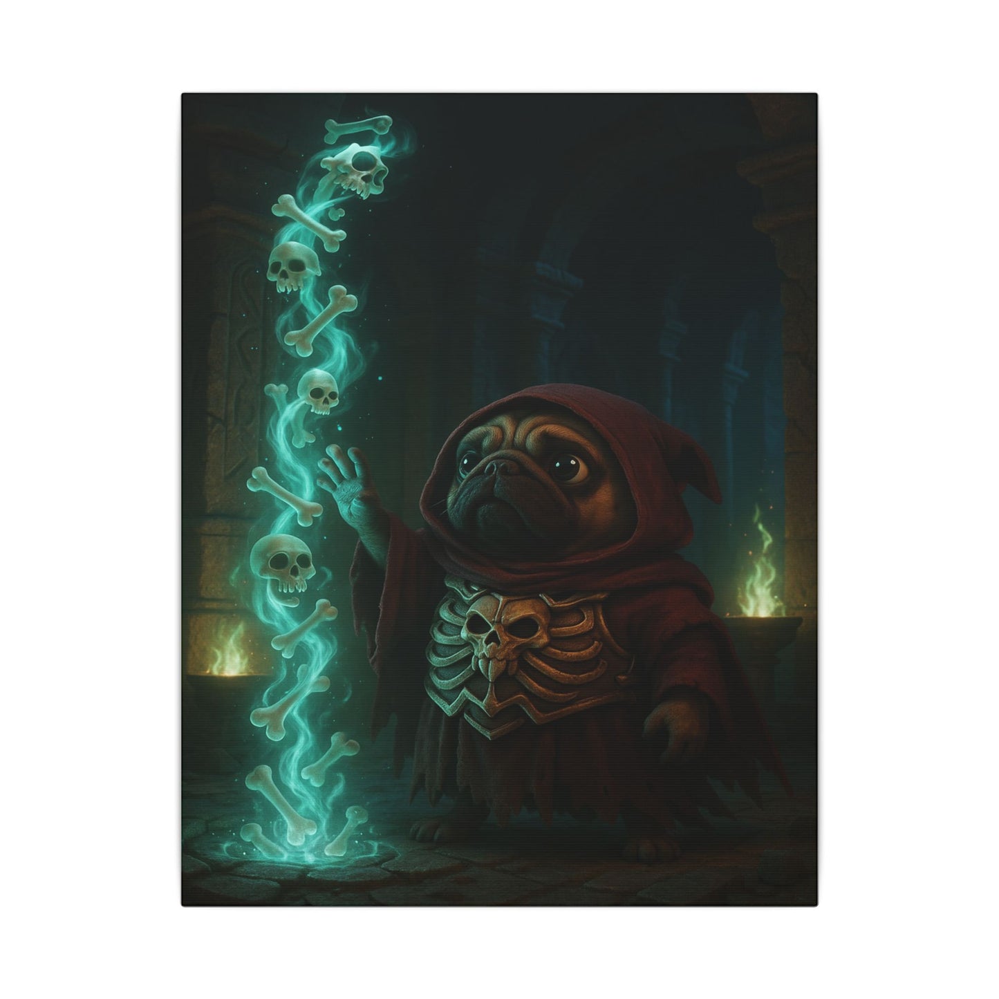 Pug Wizard's Arcane Realm-Fantasy Dog Portraits - Fantasy Dog Portraits