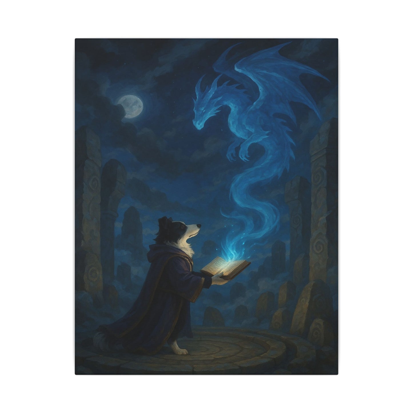 Moonlit Conjuring-Fantasy Dog Portraits - Fantasy Dog Portraits