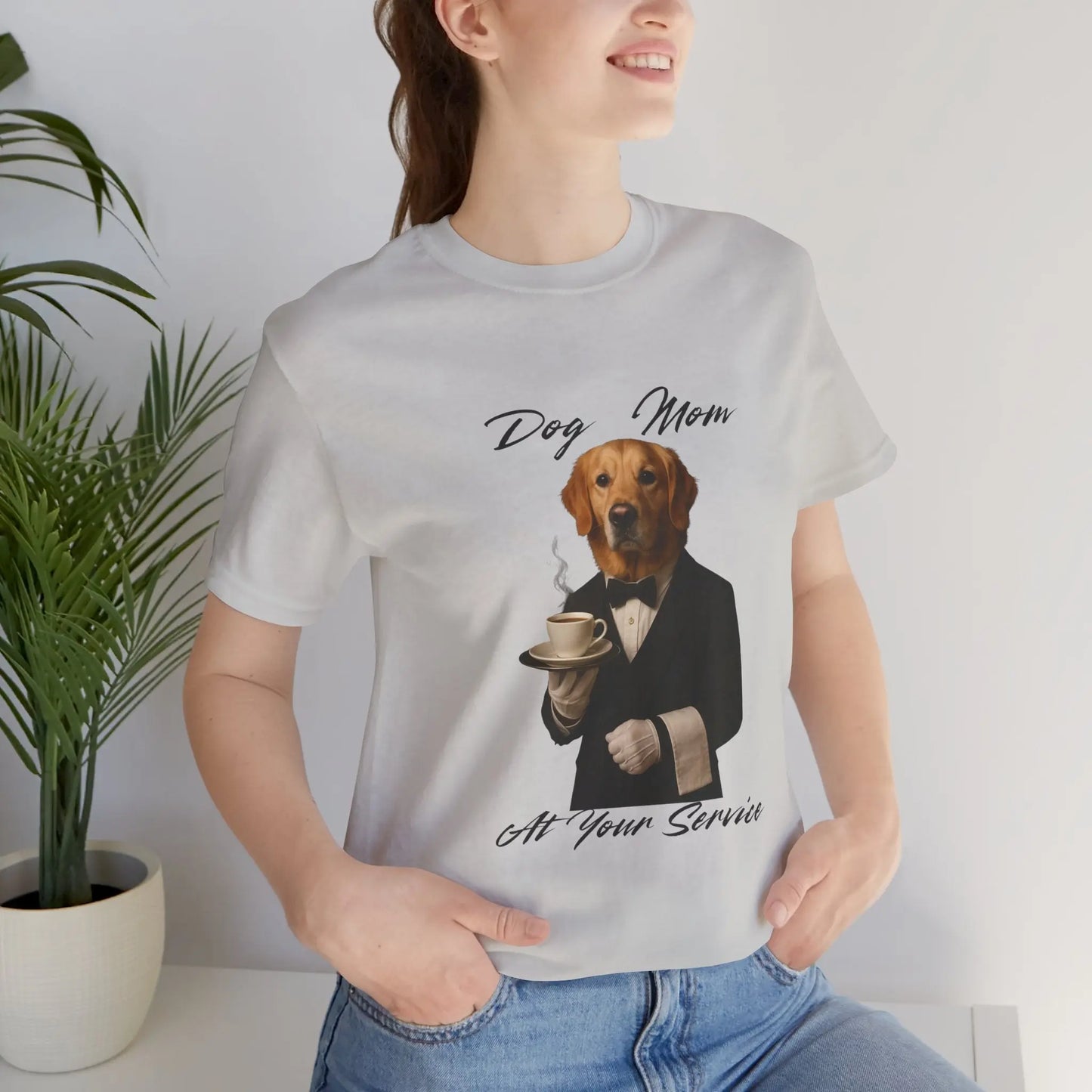 Dog Mom Unisex Jersey Tee - Funny Pet Lover Gift, Casual Wear, Animal T-Shirt, Cute Dog Apparel, Animal Lover Shirt