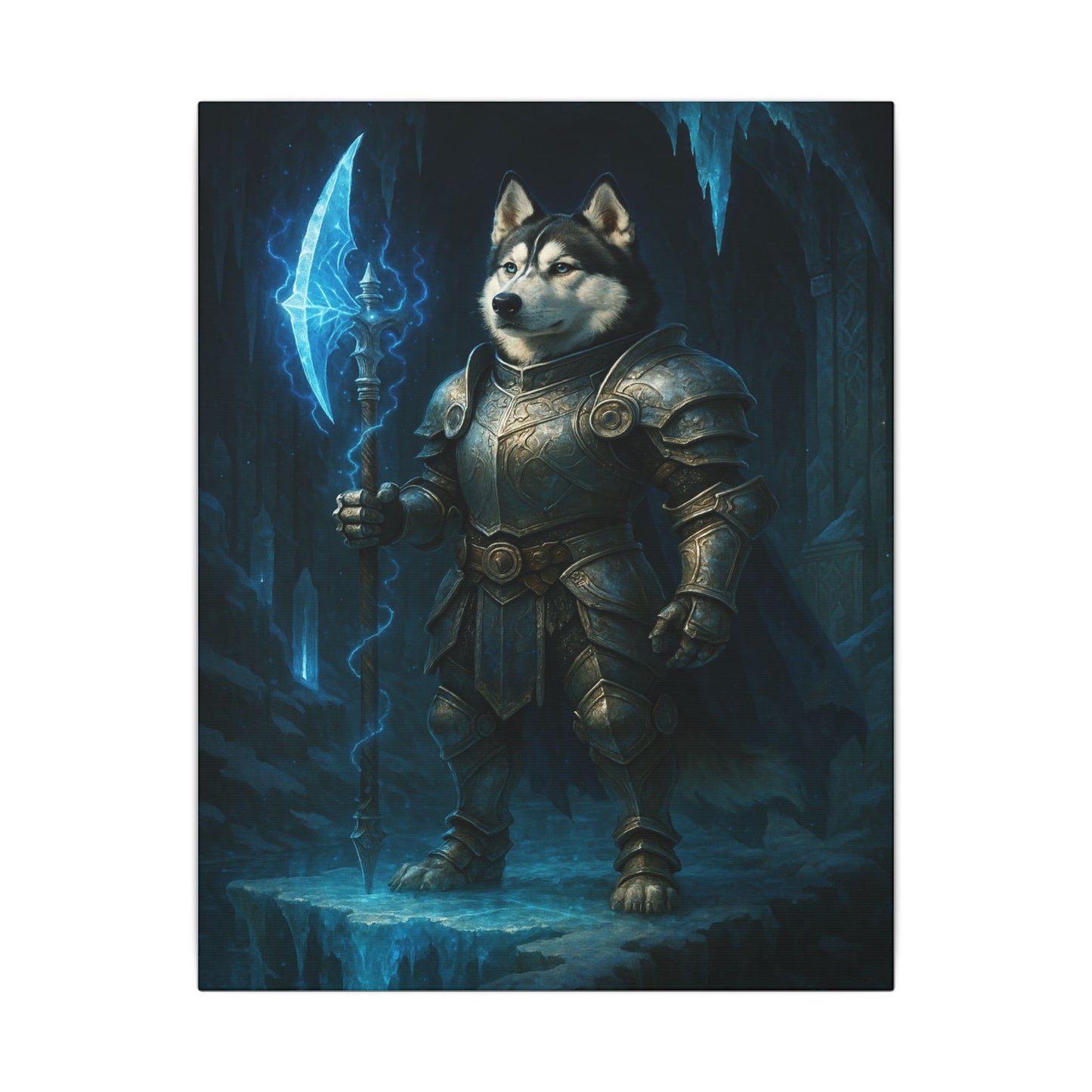 Frozen Warrior-Fantasy Dog Portraits - Fantasy Dog Portraits