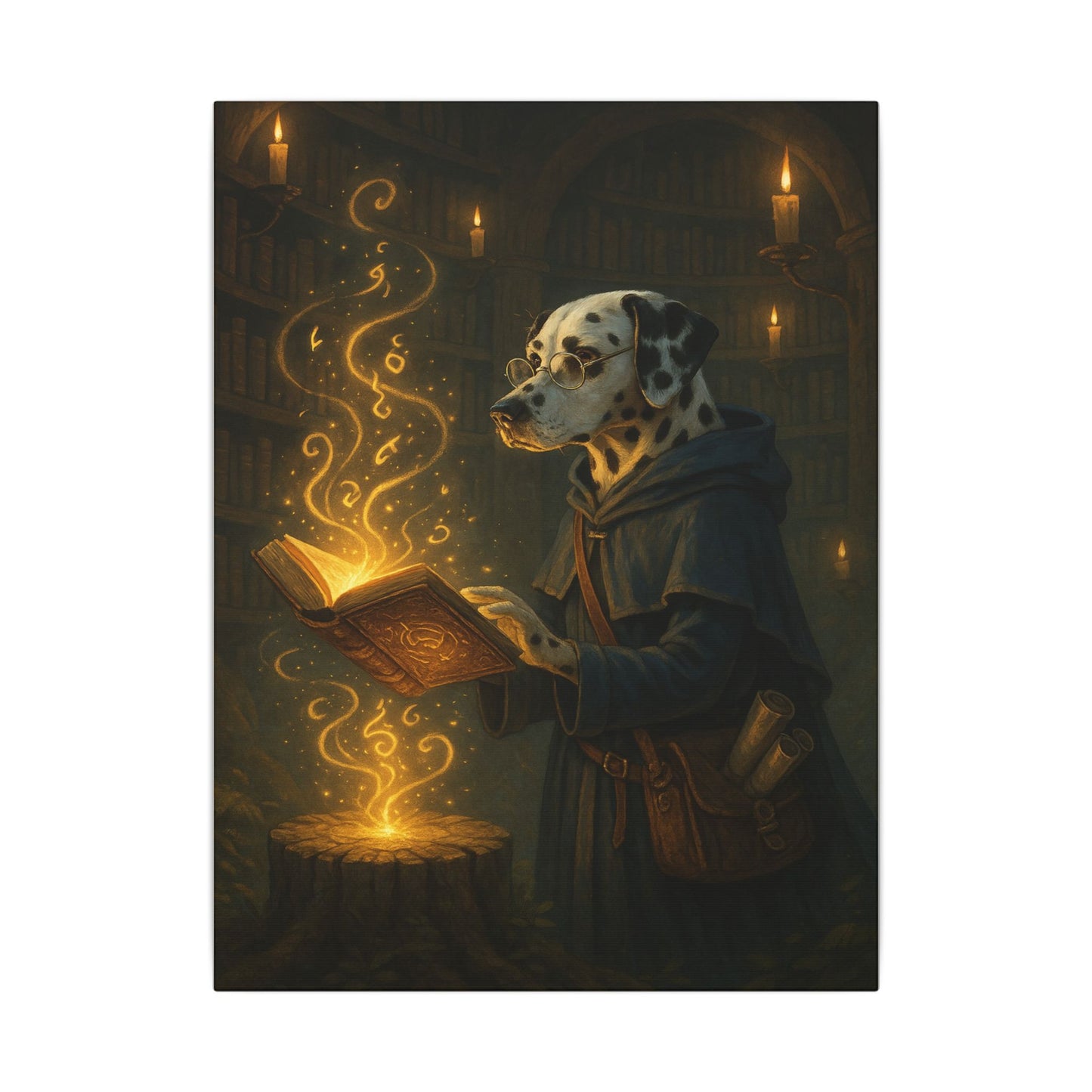 Studious Canine Wizard-Fantasy Dog Portraits - Fantasy Dog Portraits