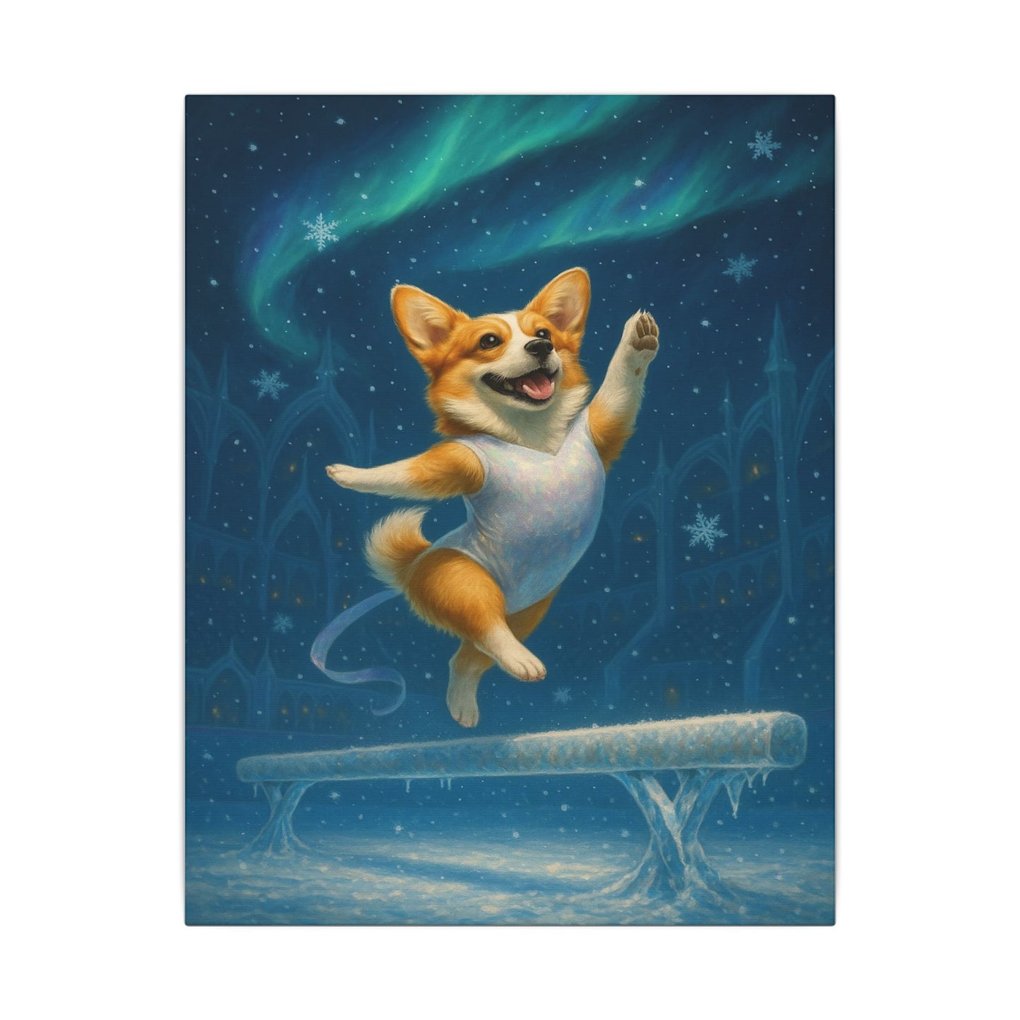 Leap of Winter-Fantasy Dog Portraits - Fantasy Dog Portraits
