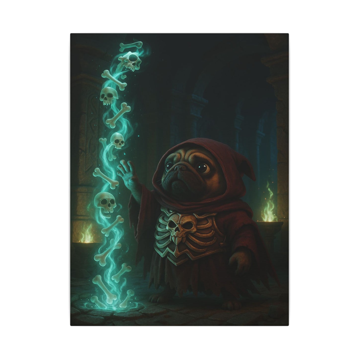 Pug Wizard's Arcane Realm-Fantasy Dog Portraits - Fantasy Dog Portraits