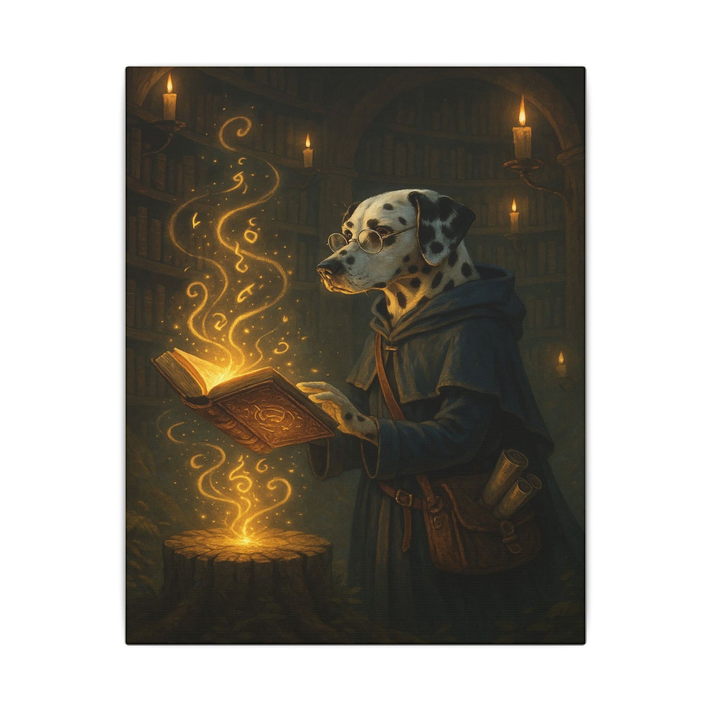 Studious Canine Wizard-Fantasy Dog Portraits - Fantasy Dog Portraits