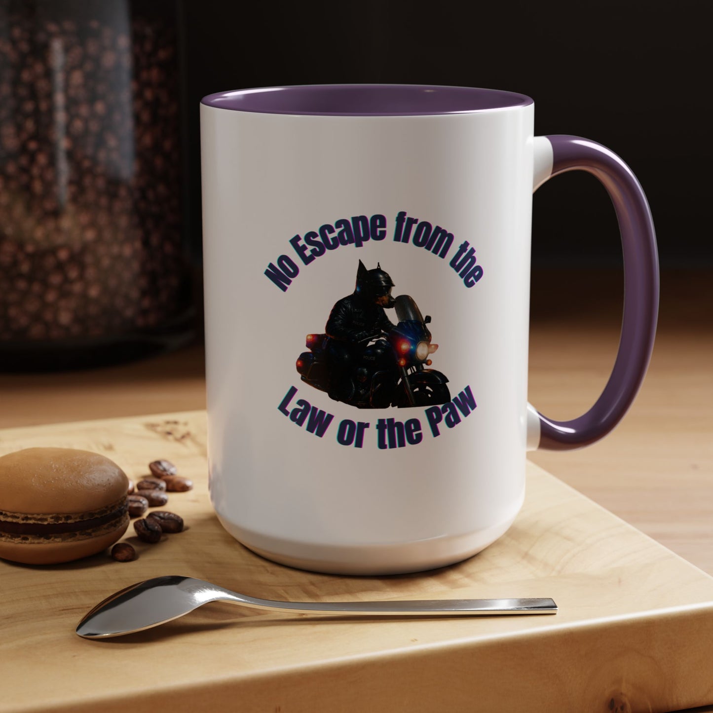 motorcycle cop Mug-Fantasy Dog Portraits - Fantasy Dog Portraits