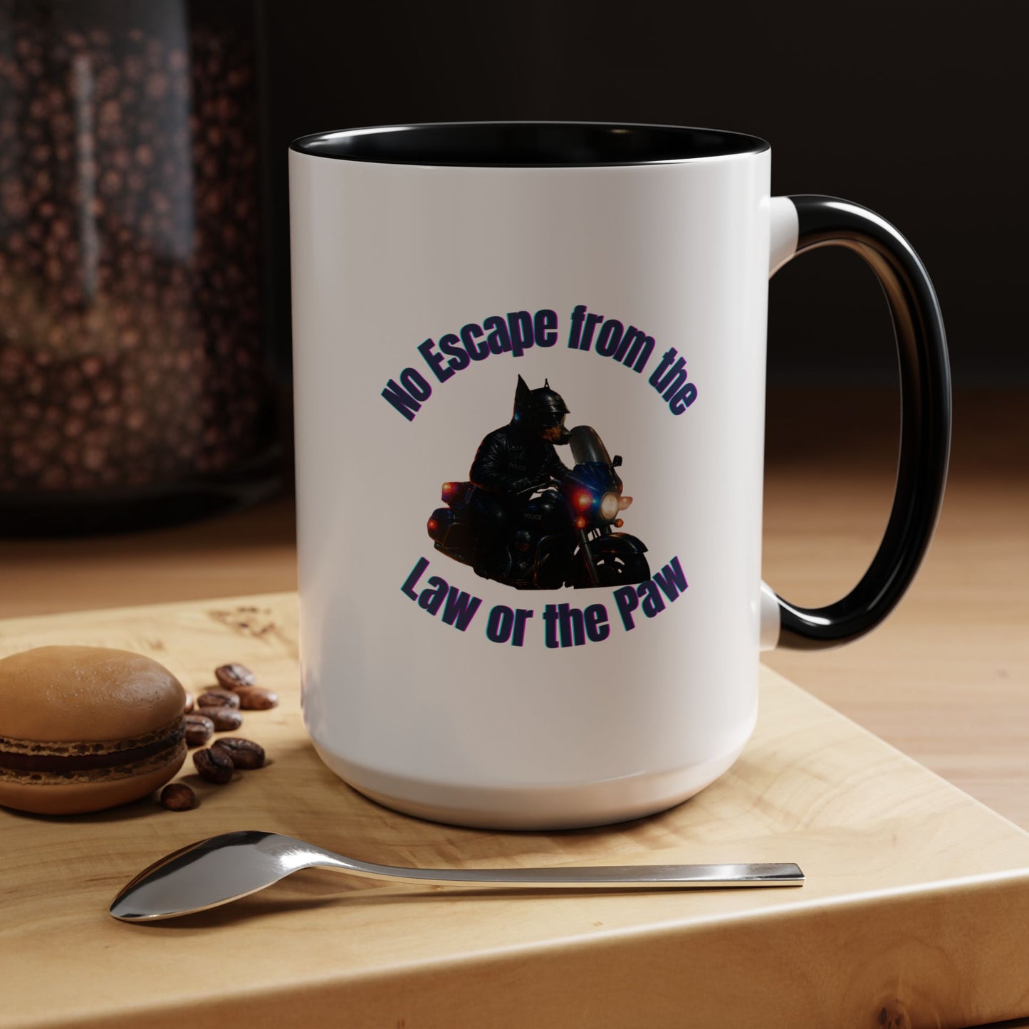 motorcycle cop Mug-Fantasy Dog Portraits - Fantasy Dog Portraits