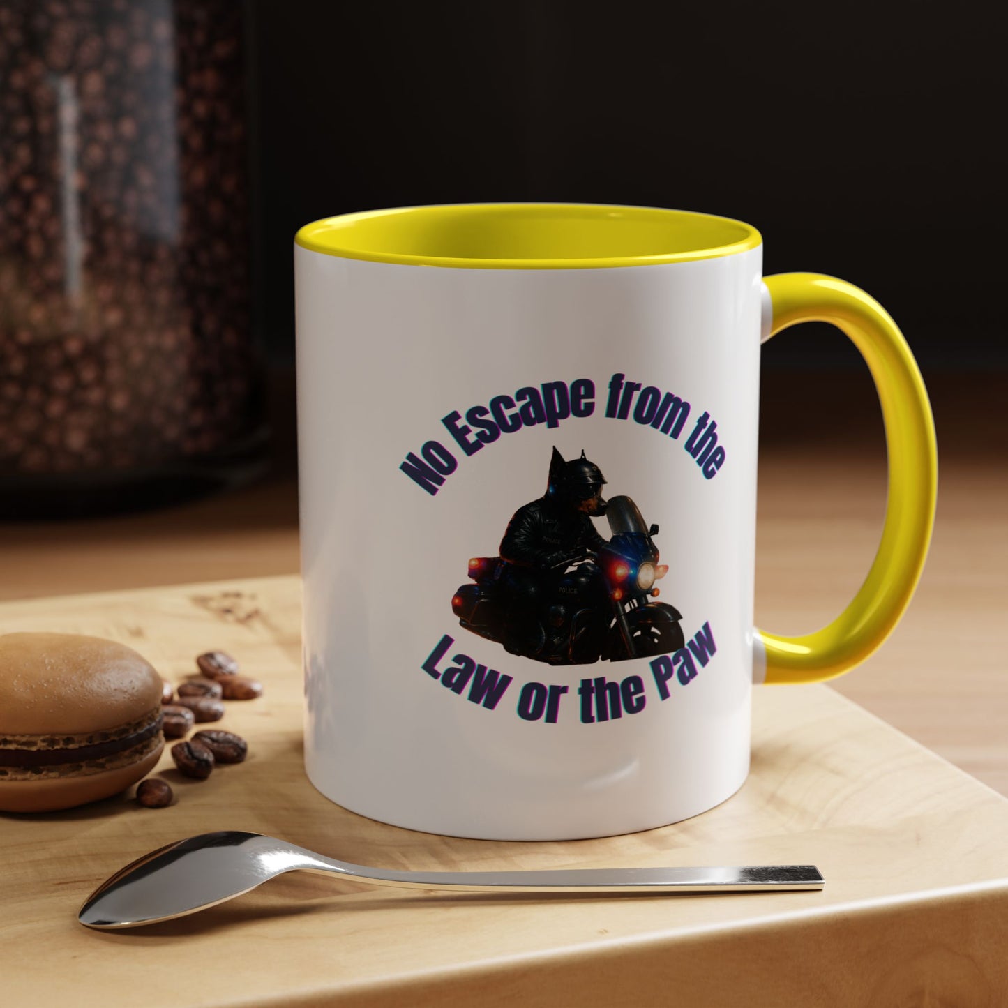 motorcycle cop Mug-Fantasy Dog Portraits - Fantasy Dog Portraits