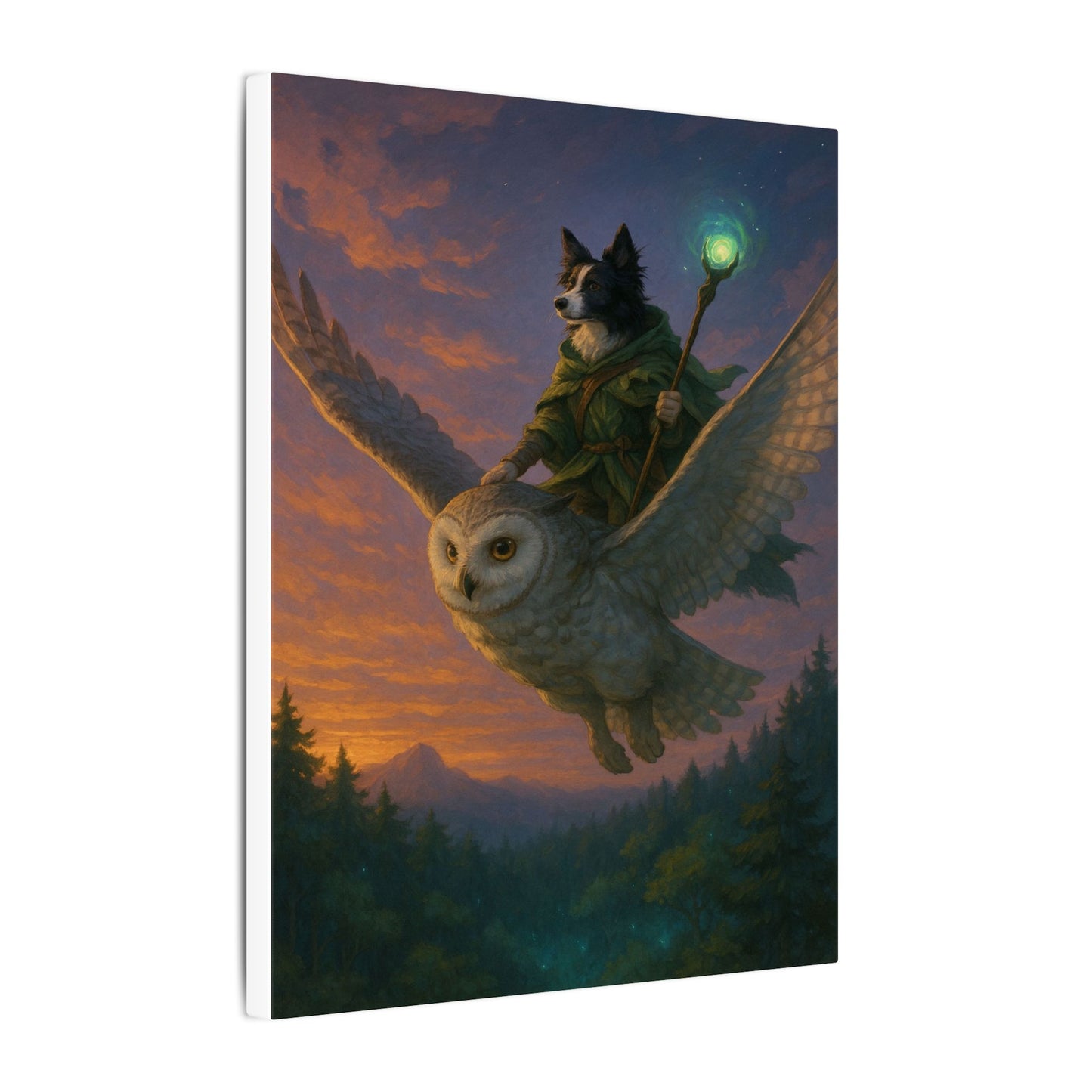 Twilight Wizard's Journey-Fantasy Dog Portraits - Fantasy Dog Portraits
