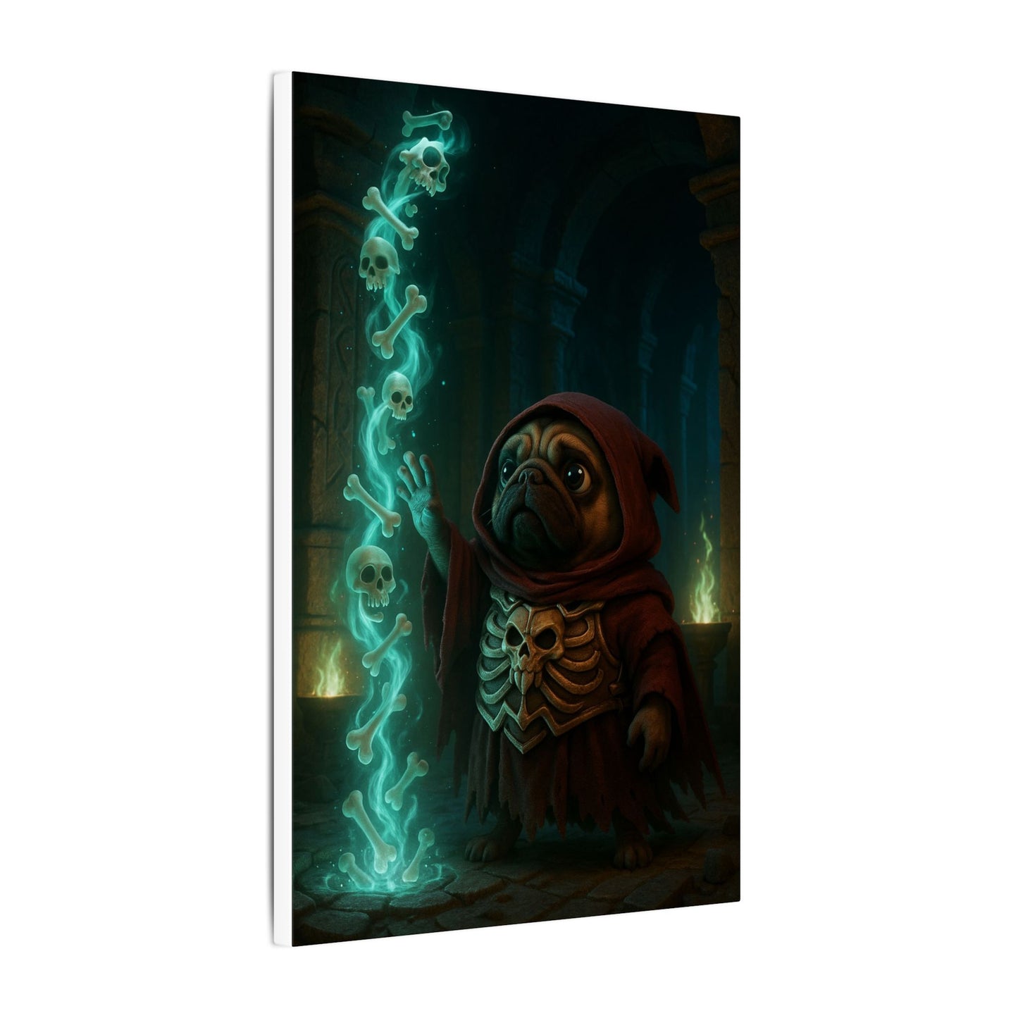 Pug Wizard's Arcane Realm-Fantasy Dog Portraits - Fantasy Dog Portraits