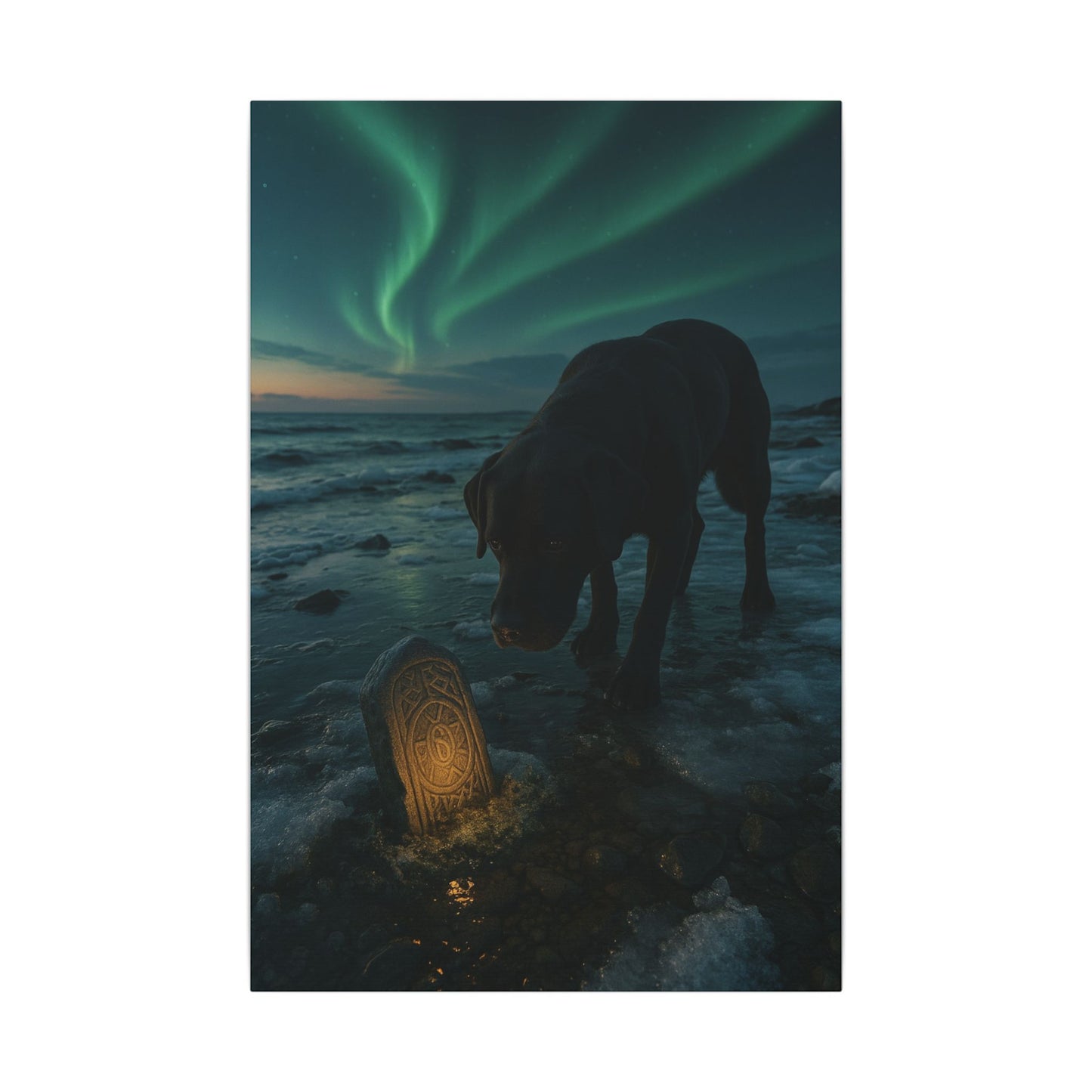 Whispers of the Northern Lights-Fantasy Dog Portraits - Fantasy Dog Portraits