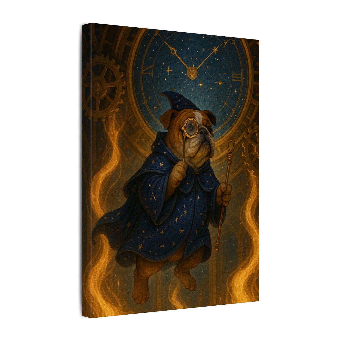 Arcane Pug of the Celestial Clockwork-Fantasy Dog Portraits - Fantasy Dog Portraits
