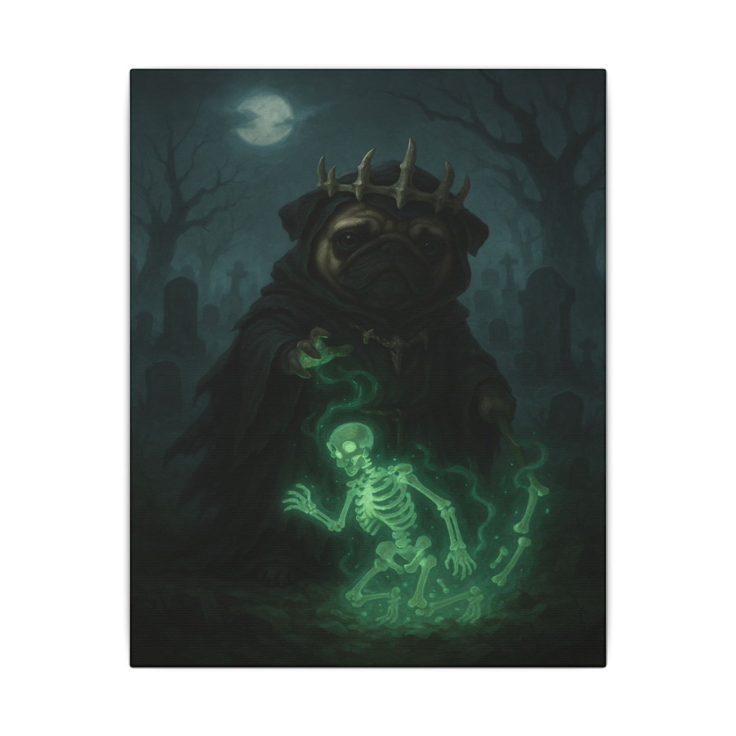 Pug of Shadows-Fantasy Dog Portraits - Fantasy Dog Portraits
