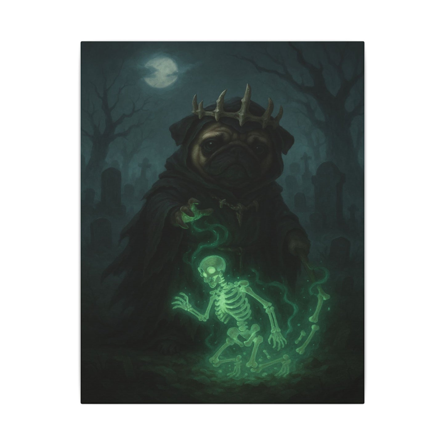 Pug of Shadows-Fantasy Dog Portraits - Fantasy Dog Portraits